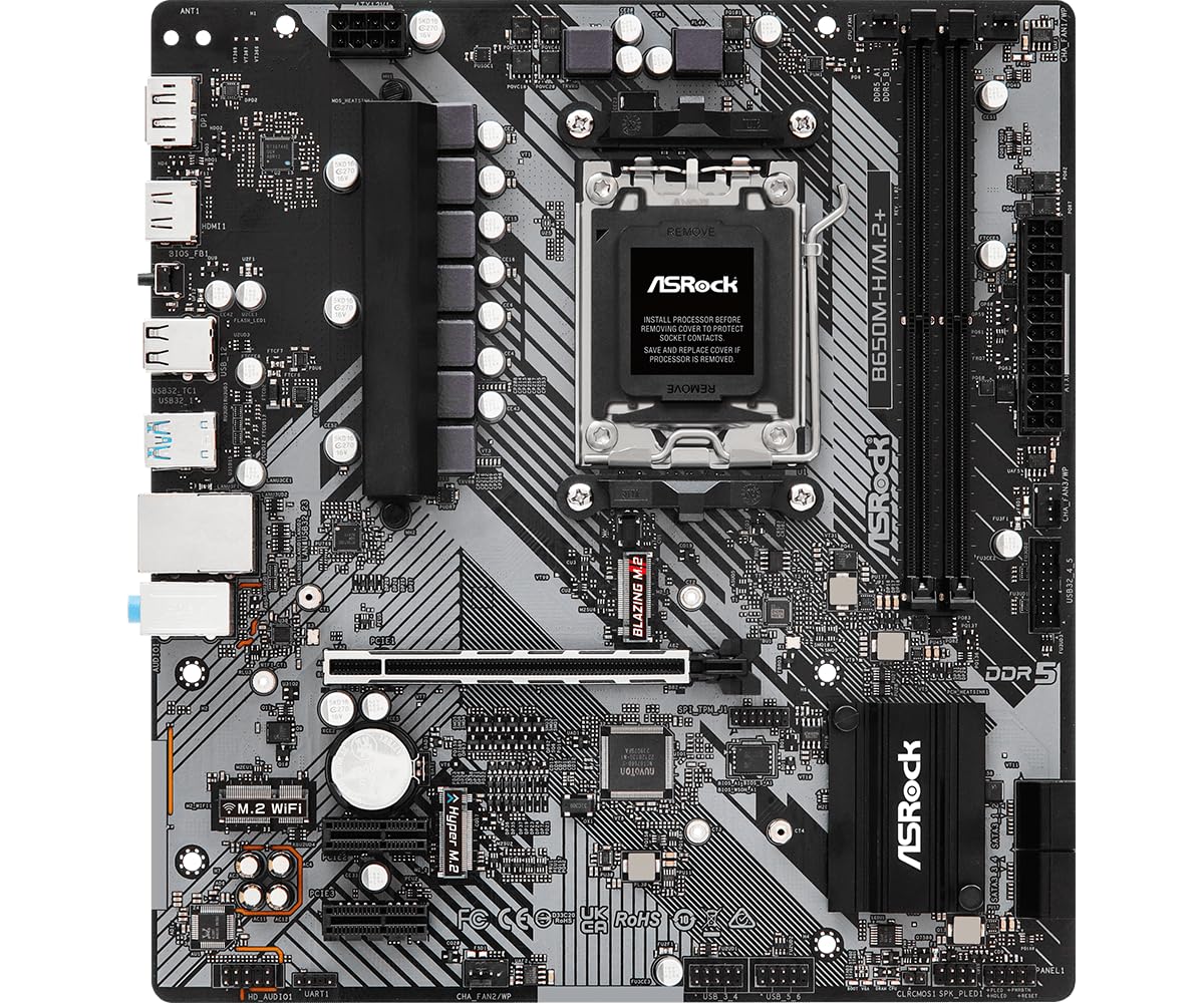 ASROCK B650M-H/M.2+ MICRO ATX MOTHERBOARD DDR5