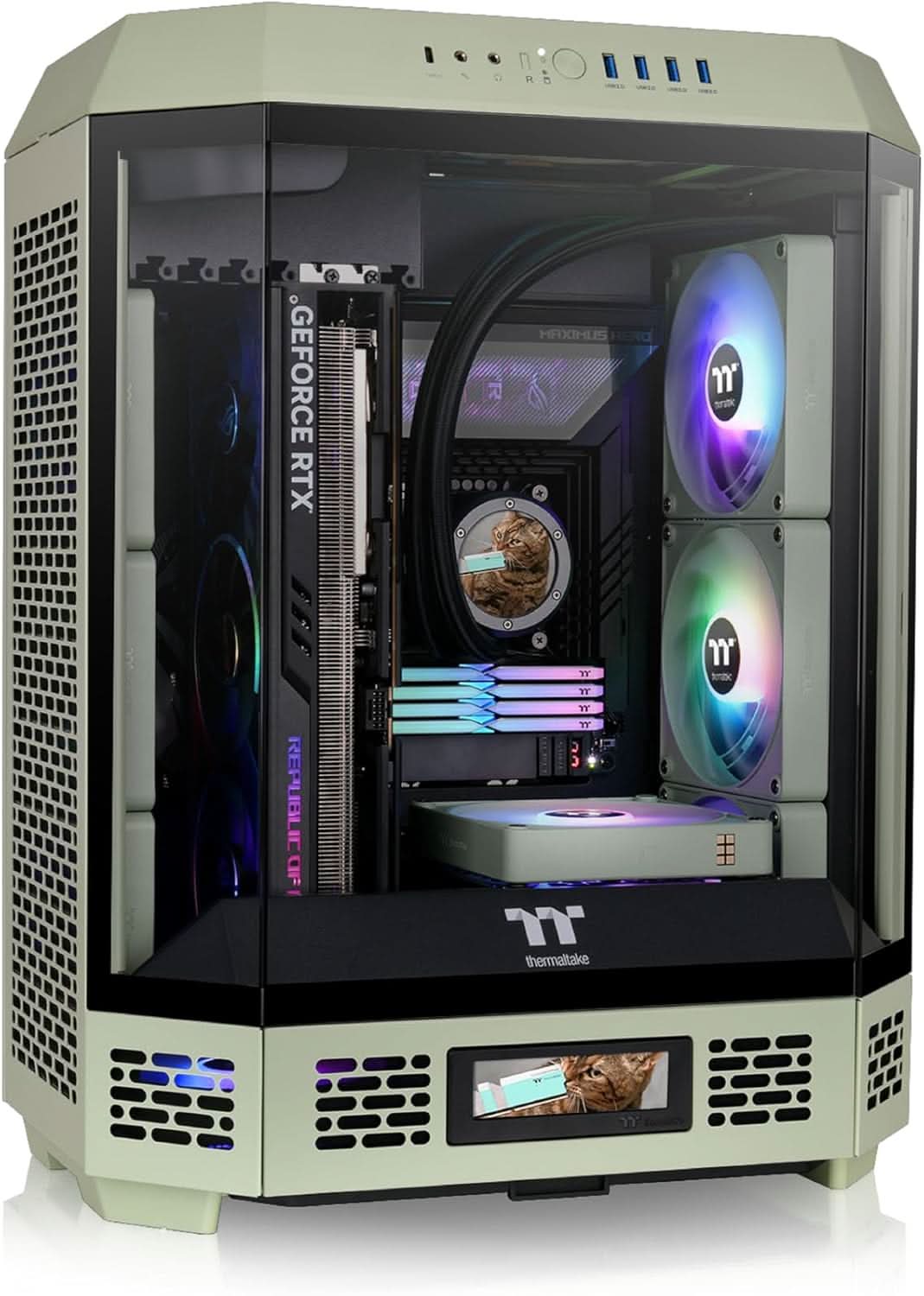 THERMALTAKE THE TOWER 600 ATX MICRO TOWER CASE GREEN
