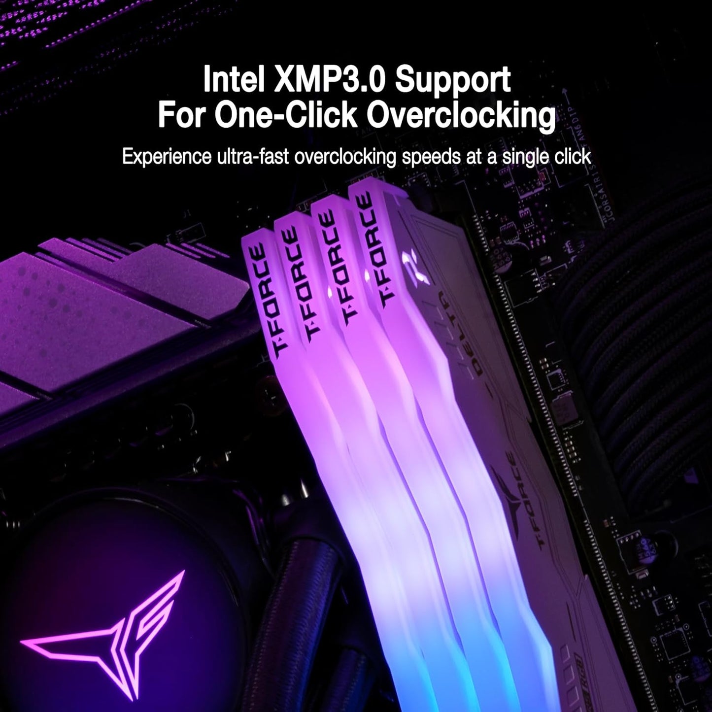 TEAMGROUP T-FORCE DELTA RGB 32GB (16GBX2) DDR5 6000MHZ DESKTOP RAM (WHITE)