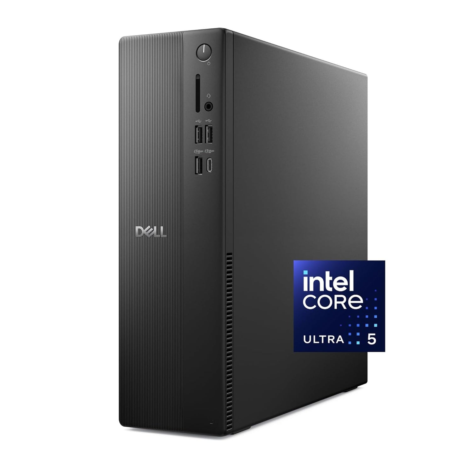 Dell Slim Desktop ECS1250 - Intel Core Ultra 5-225 Processor, Intel UHD Graphics, 16GB DDR5 5600MT/s Memory, 512GB M.2 SSD, 3.0 SD Card Reader, Wired Keyboard and Mouse, Basic Onsite Service