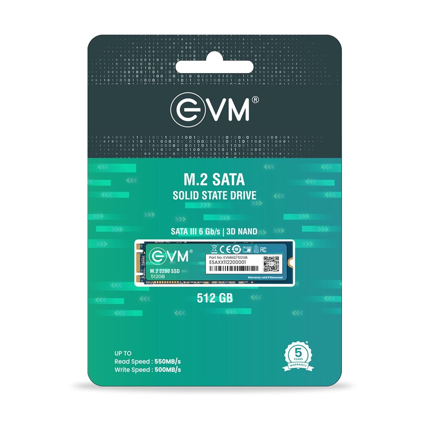 EVM 512GB M.2 INTERNAL SATA SSD EVMM2/512GB