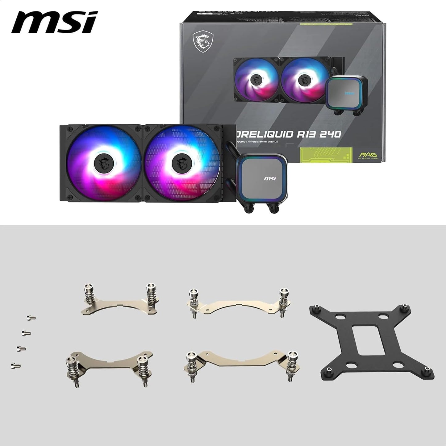 MSI MAG CORELIQUID A13 240 AIO CPU LIQUID COOLER BLACK