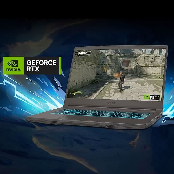 MSI Thin 15, Intel Core i7-12650H, 40CM FHD 144Hz Gaming Laptop(16GB/512GB NVMe SSD/Windows 11 Home/NVIDIA GeForce RTX 4050,GDDR6 6GB/Cosmos Gray/1.86Kg), B12VE-1688IN