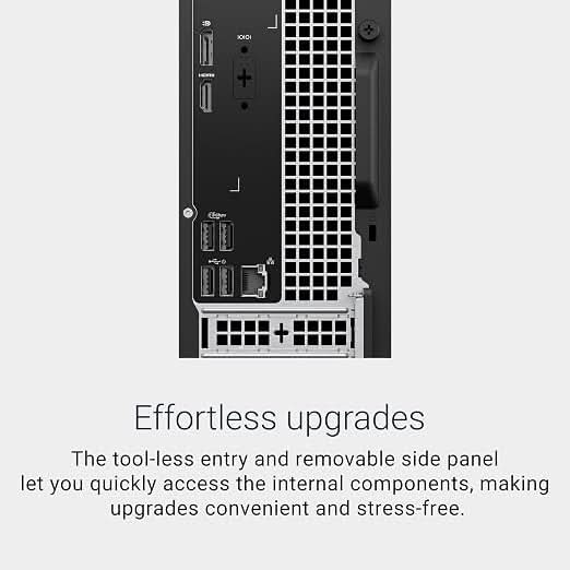 Dell Slim Desktop ECS1250 - Intel Core i3 14100 Processor, 8GB DDR5 RAM, 512GB SSD, WiFi 6, Intel UHD Graphics 730, Windows 11 Home, Onsite Service - Black