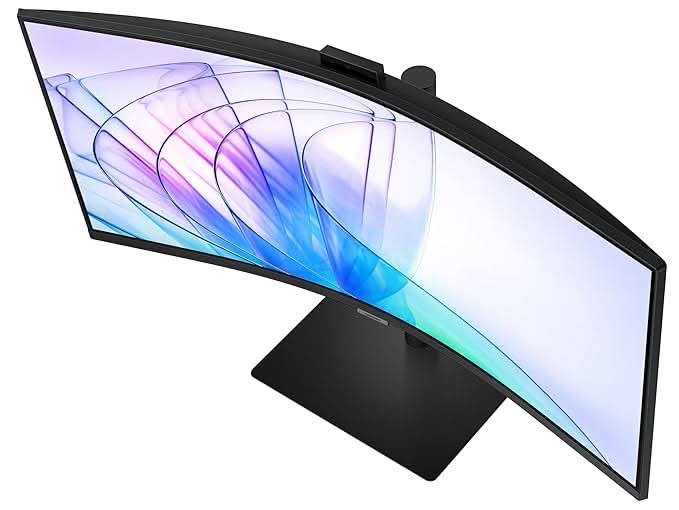Samsung 34 inch ViewFinity S6 Curved Monitor with Inbuilt Webcam Ultrawide WQHD Monitor LS34C650VAWXXL