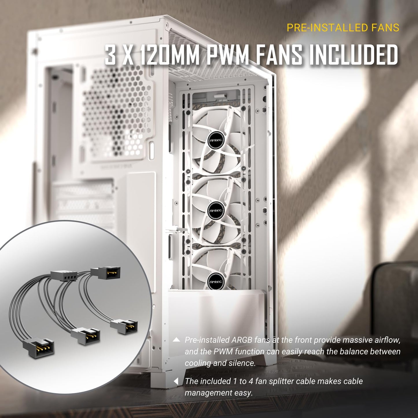 ANTEC P20C (E-ATX) MID TOWER CABINET (WHITE)