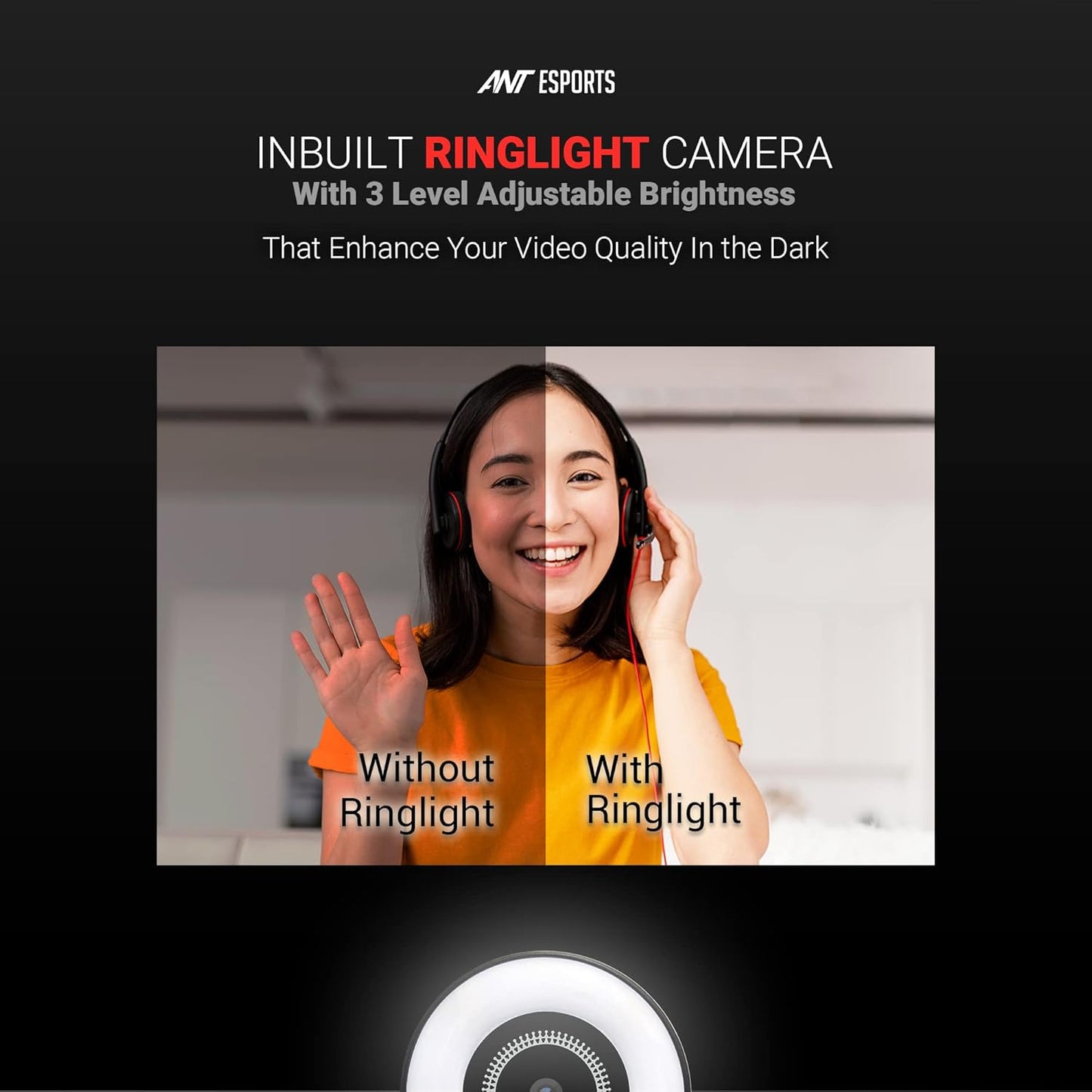 ANT ESPORTS STREAMCAM 120 - WEB CAMERA - BLACK