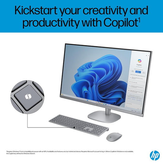 HP OMNISTUDIO X ALL-IN-ONE DESKTOP PC, INTEL CORE ULTRA 7 155H, 16 GB DDR5, 1TB SSD, 80.1 CM (31.5 INCH), DUAL 2W SPEAKERS,WINDOWS 11,OFFICE 21, METEOR SILVER, 9.56 KG, 32-C0015IN