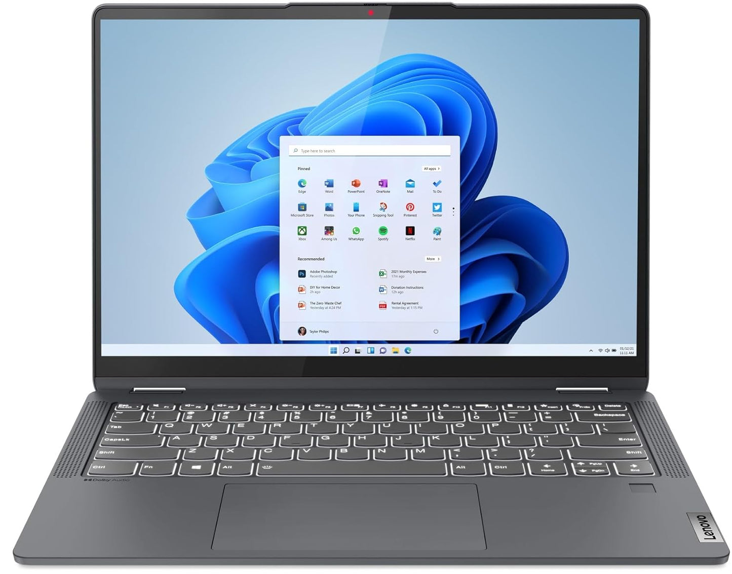 LENOVO IDEAPAD FLEX INTEL CORE I3-1215U 14 INCH(35.5CM) WUXGA+ IPS 2-IN-1 LAPTOP (8GB/512GB SSD/WINDOWS 11/MS OFFICE 2021/FHD CAMERA DIGITAL PEN/ALEXA/3 MONTH GAME PASS/GREY/1.5KG), 82R700KHIN