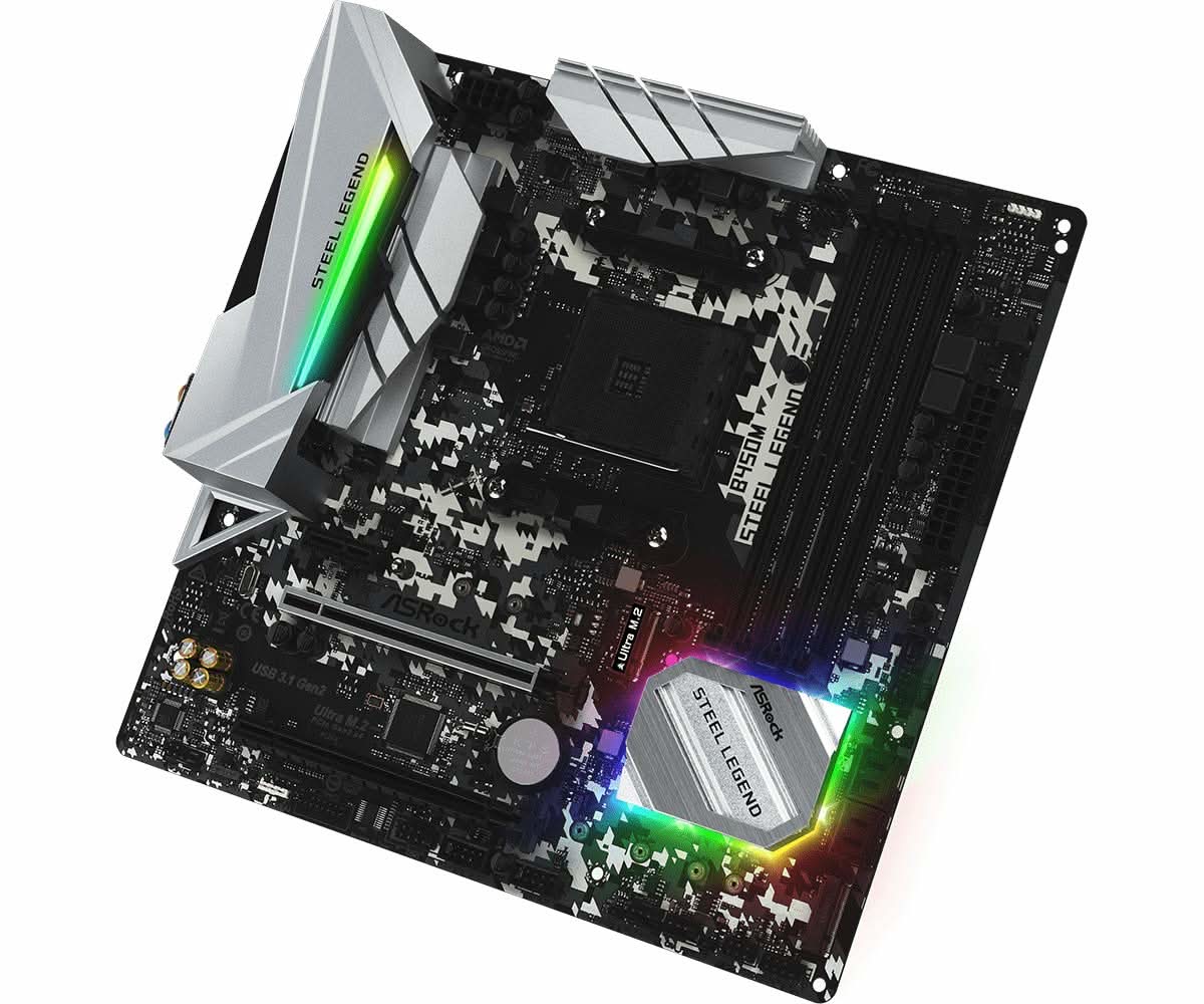 ASROCK B450M STEEL LEGEND AMD AM4 MOTHERBOARD