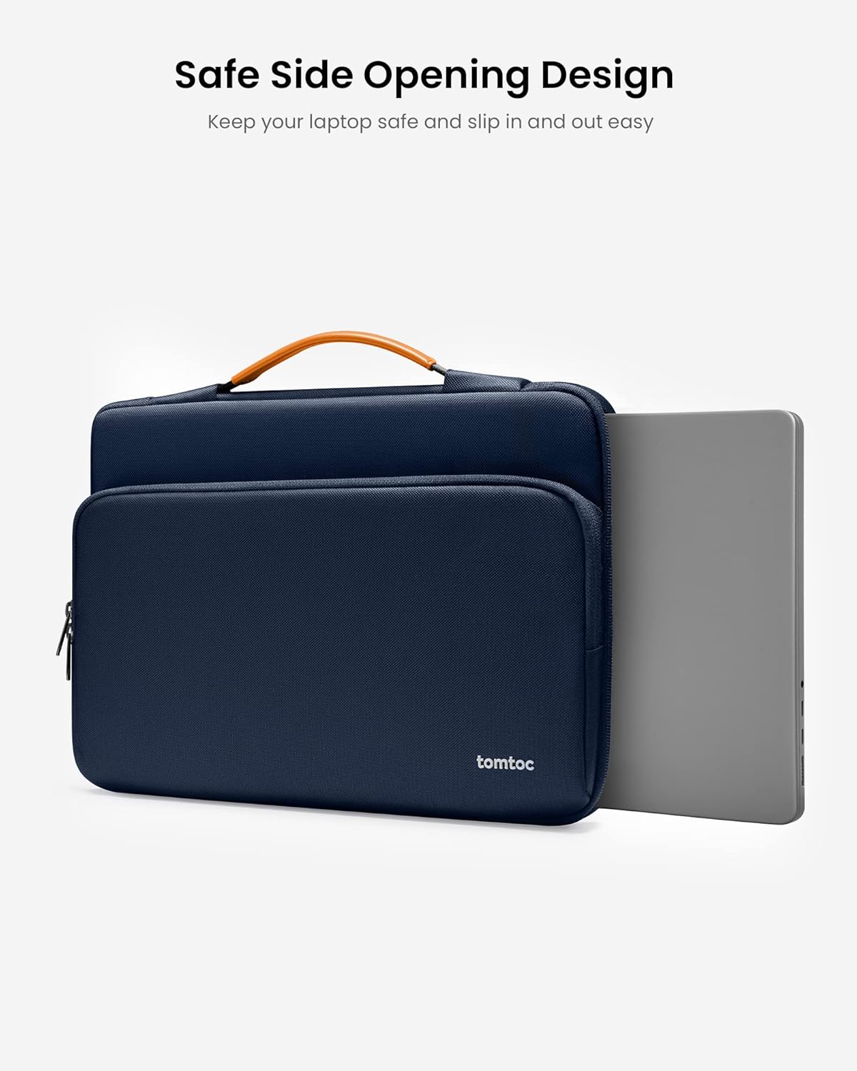 TOMTOC DEFENDER-A14 LAPTOP BRIEFCASE 13 INCH-NAVY BLUE