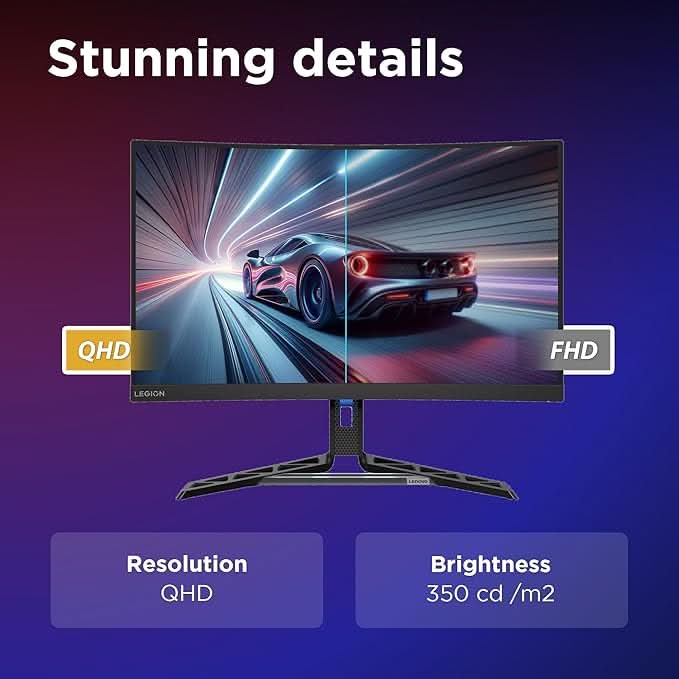 Lenovo Legion R27qc-30 27inch QHD 180Hz Curved Gaming Monitor