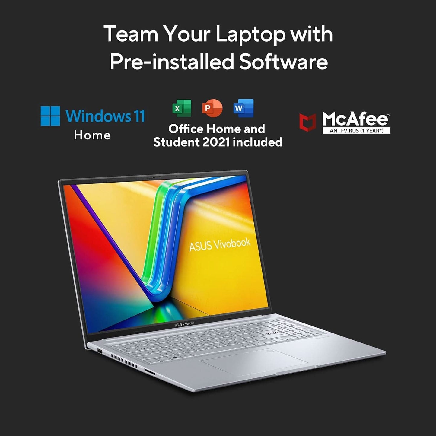 ASUS VIVOBOOK 16X (2023), INTEL CORE I5-12450H 12TH GEN, 16-INCH (40.64 CM) FHD+ 120HZ, THIN AND LIGHT LAPTOP (16GB/512GB/6GB GEFORCE RTX 4050 /WIN11/70WHR/COOL SILVER/1.8 KG), K3605ZU-MB542WS