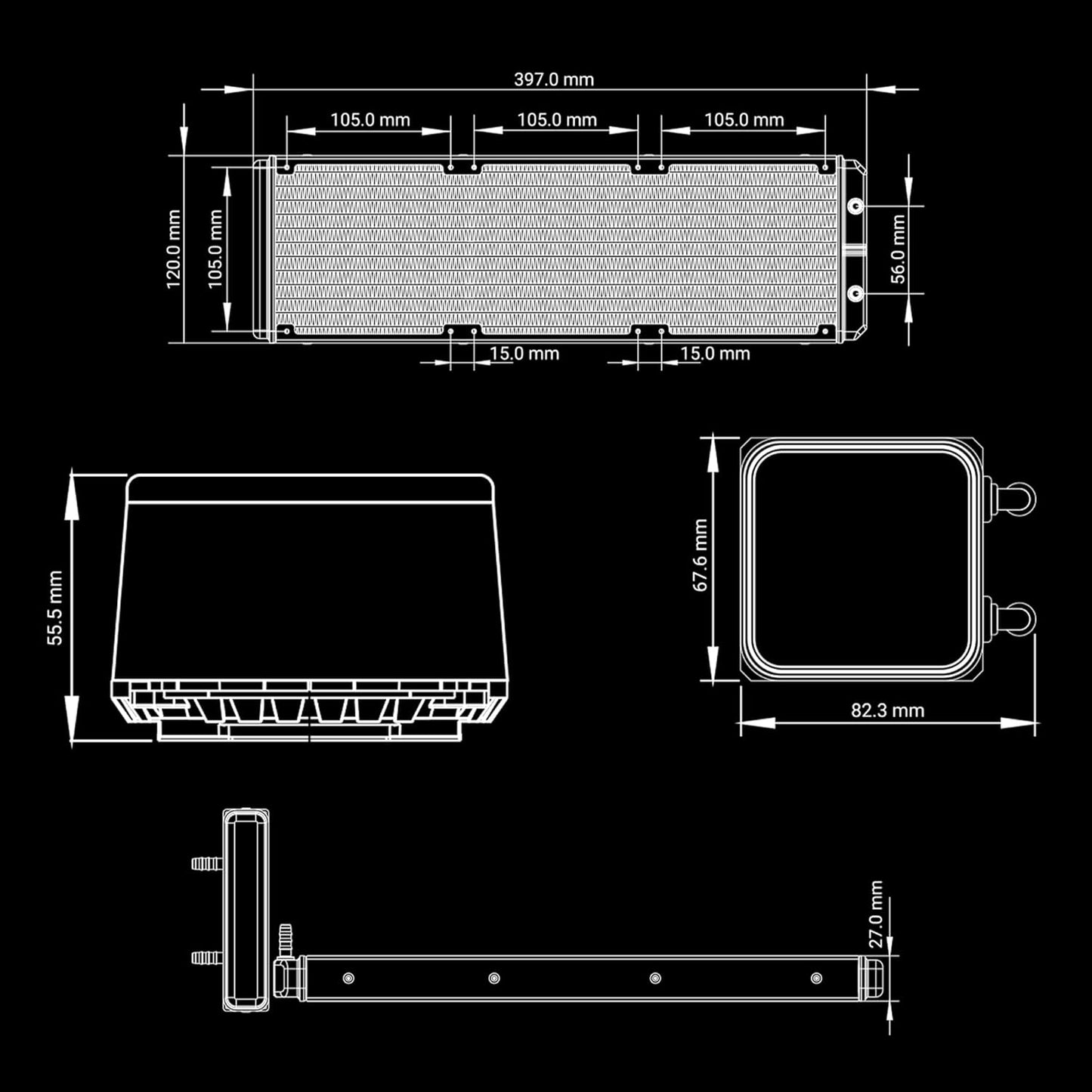 ANT ESPORTS ICE GLOW 360MM AIO LIQUID COOLER ARGB WHITE
