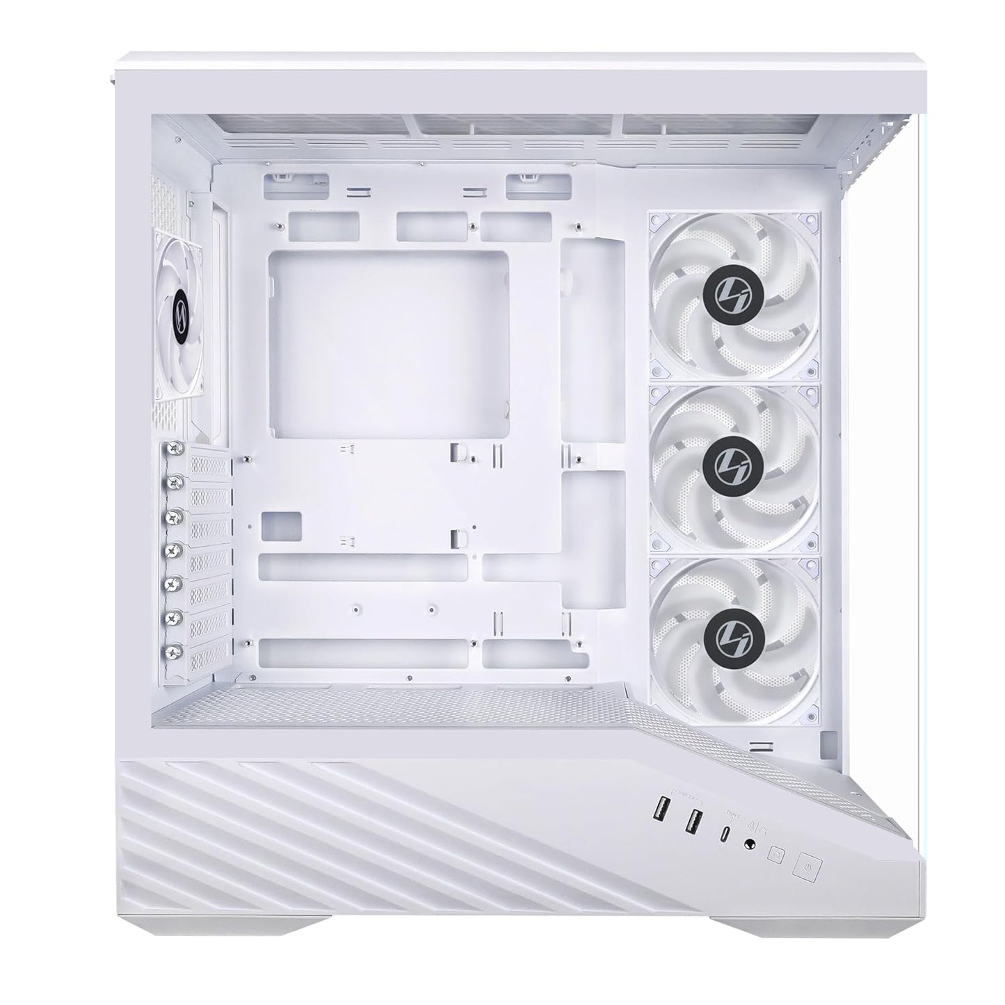 LIAN LI V100 VECTOR ATX MID-TOWER PC CASE , WHITE (G99.V100RW.IN)