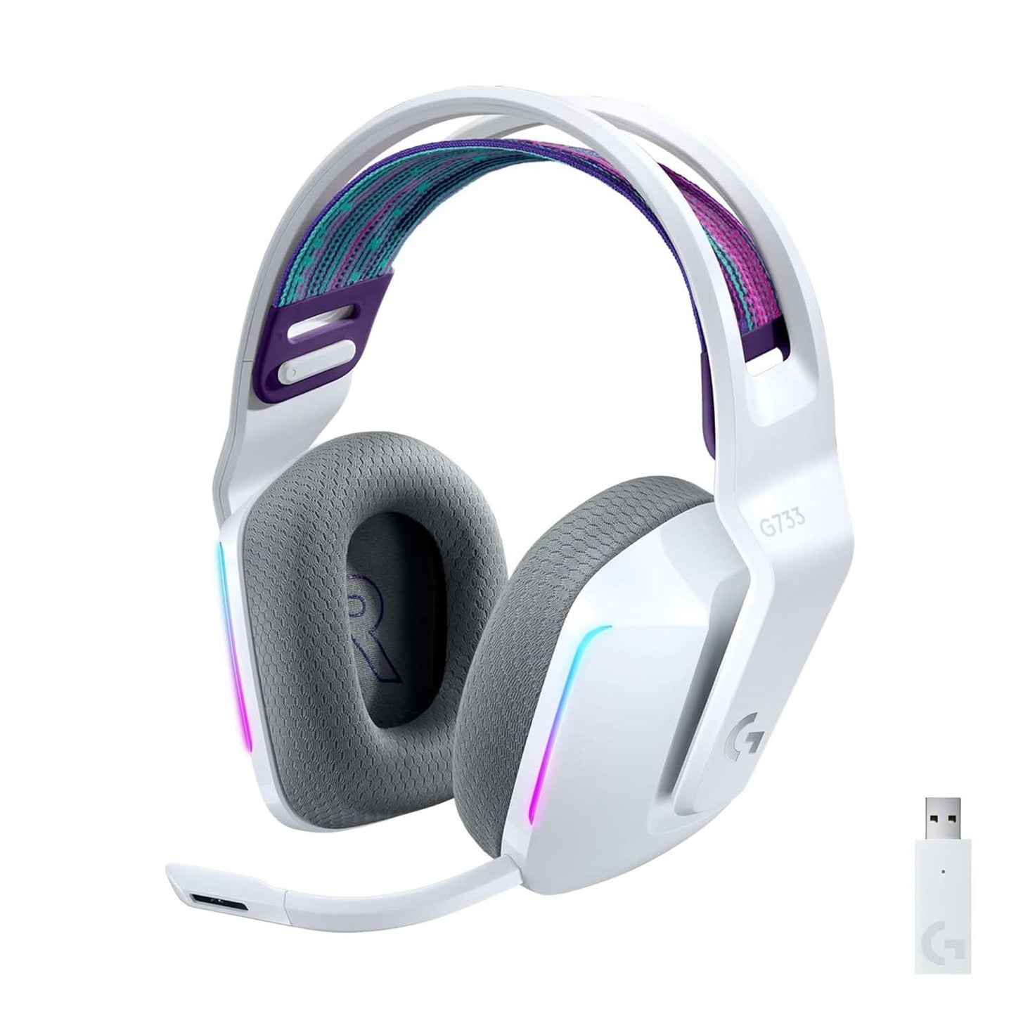 LOGITECH G733 LIGHTSPEED WIRELESS RGB HEADPHONES WHITE