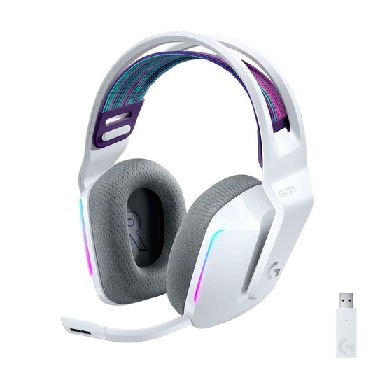 LOGITECH G733 LIGHTSPEED WIRELESS RGB HEADPHONES WHITE