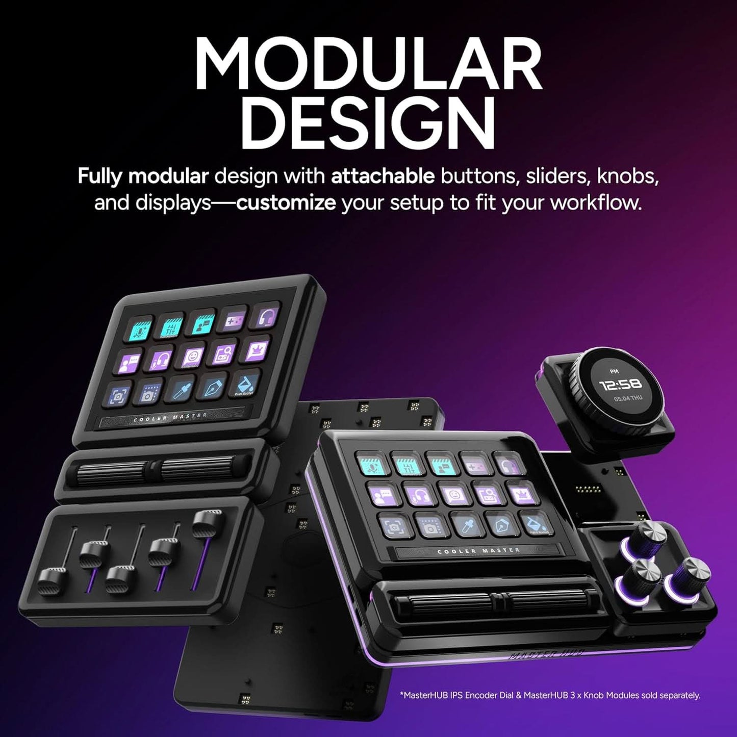 Cooler Master MasterHUB Modular Controller Stream Kit with Knob & Encoder