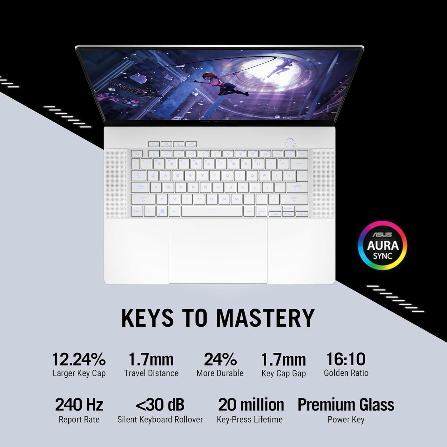 ASUS ROG ZEPHYRUS G16, GAMING LAPTOP, INTEL CORE ULTRA 9 185H, RTX 4080 GRPH (32GB/1TB/40.64 CMS (16) 2.5K/WIN 11 HOME) GU605MZ-CO931WS