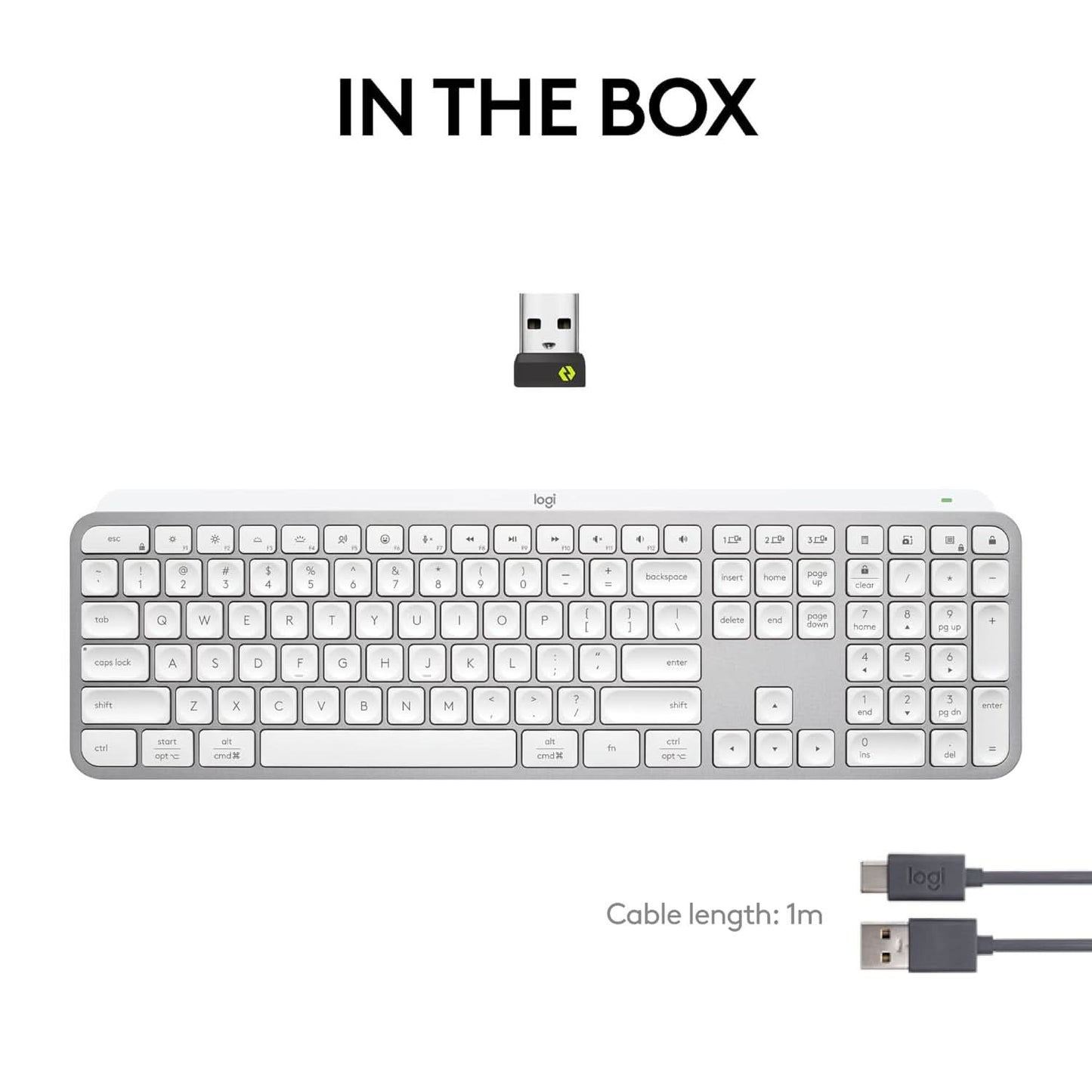 Logitech MX Keys S Wireless Keyboard Pale Grey