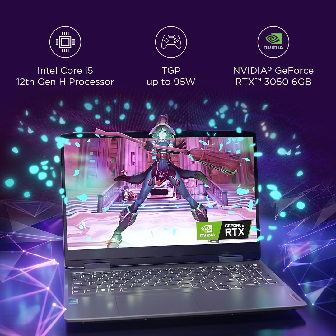 LENOVO LOQ 12TH GEN INTEL CORE I5-12450H 15.6 INCH (39.6CM) FHD IPS 144HZ 350NITS GAMING LAPTOP (16GB/512GB SSD/WIN 11/NVIDIA RTX 3050 6GB/3 MONTH GAME PASS/OFFICE 2021/STORM GREY/2.4KG), 82XV00F5IN