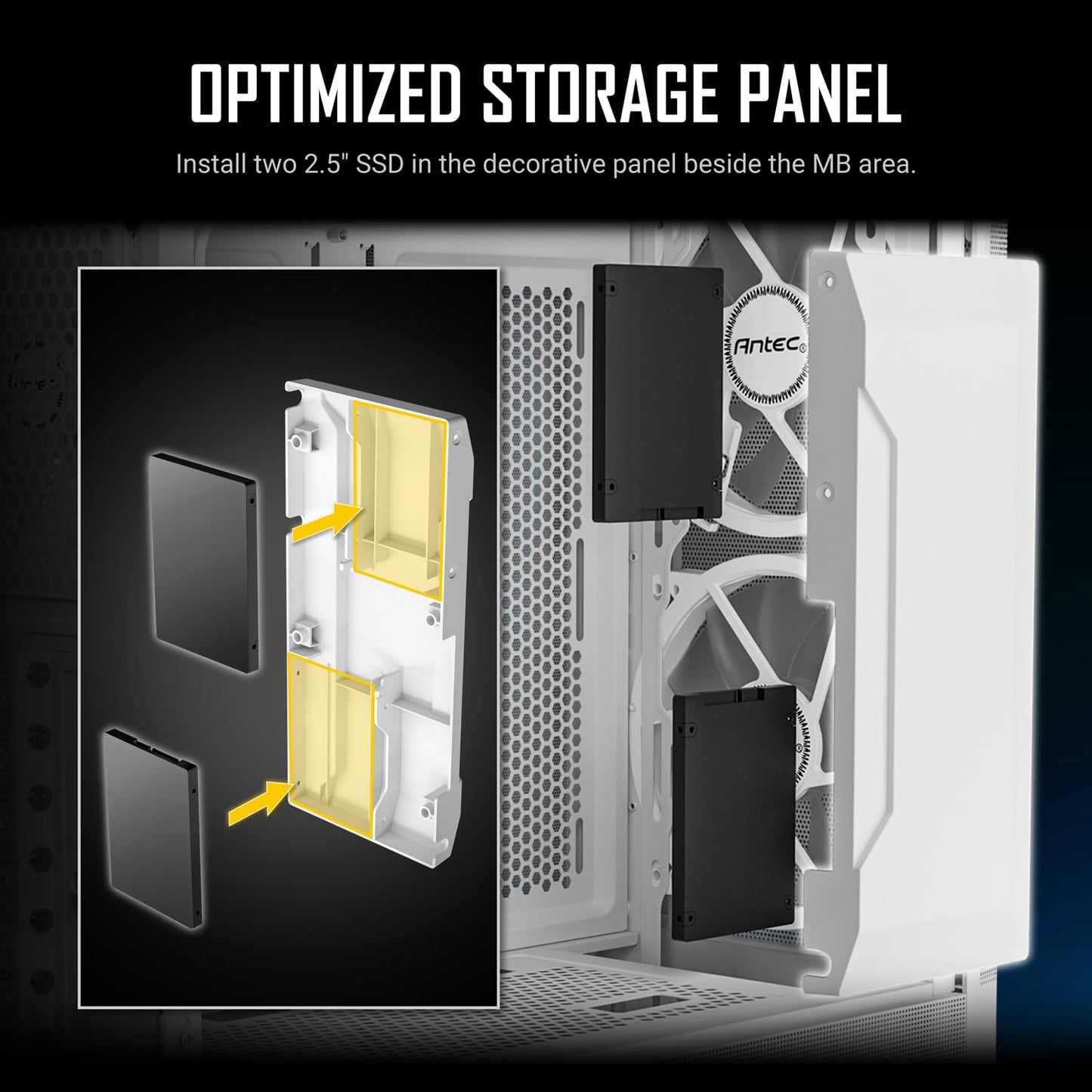 ANTEC NX416L ARGB (ATX) MID TOWER CABINET (WHITE)