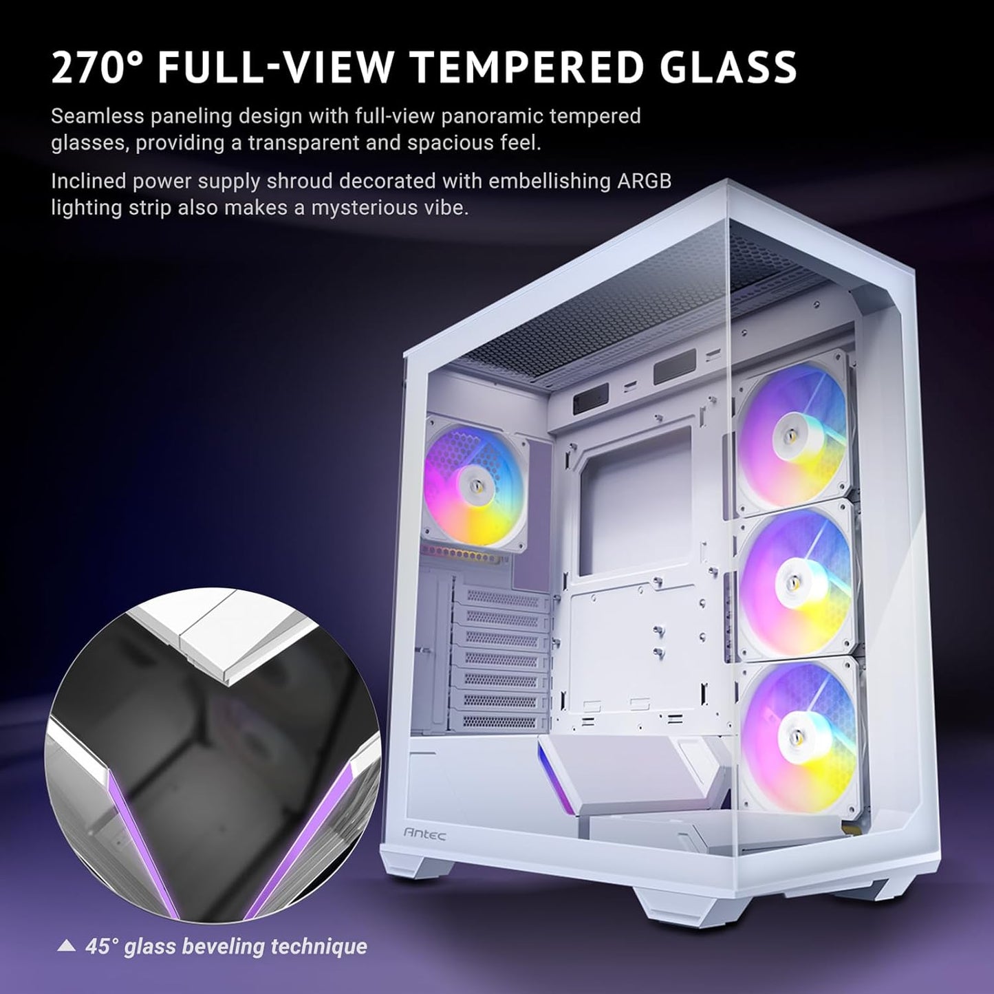 ANTEC C3 ARGB (ATX) MID TOWER CABINET (WHITE)