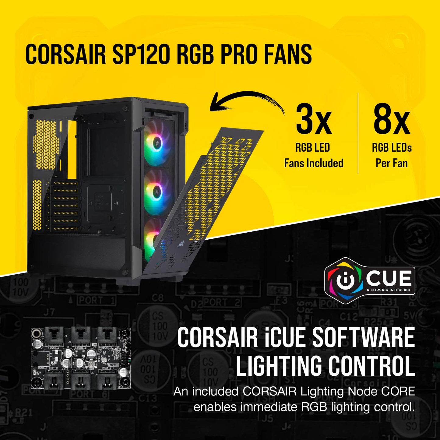 CORSAIR ICUE 220T TG MID-TOWER RGB ATX CABINET