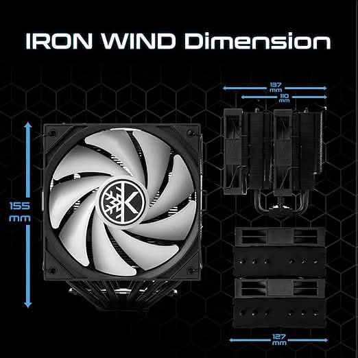 KINGCOOL Iron Wind 120 ARGB CPU Air Cooler