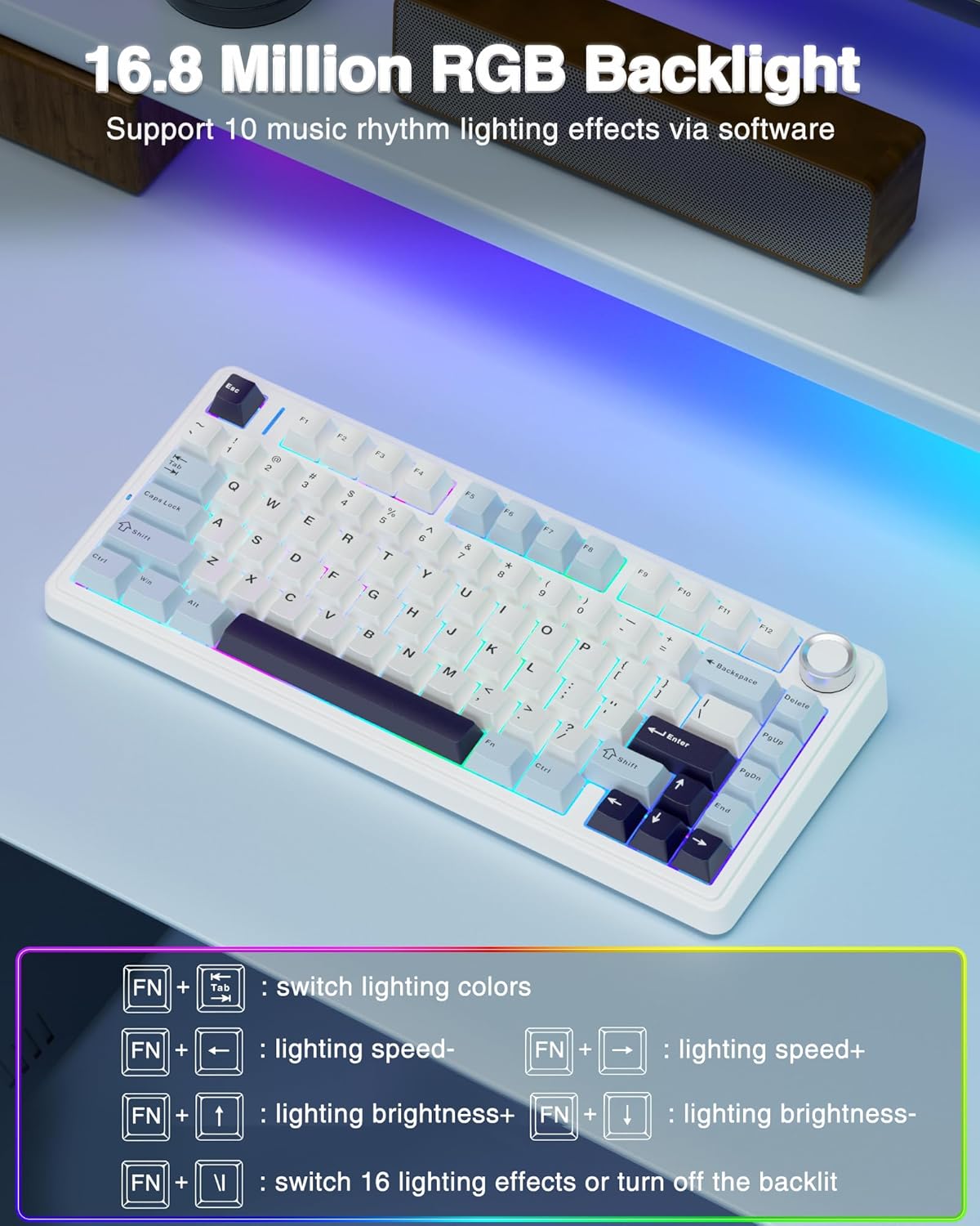 AULA F75 ICE BLUE REAPER SWITCH MECHANICAL GAMING KEYBOARD