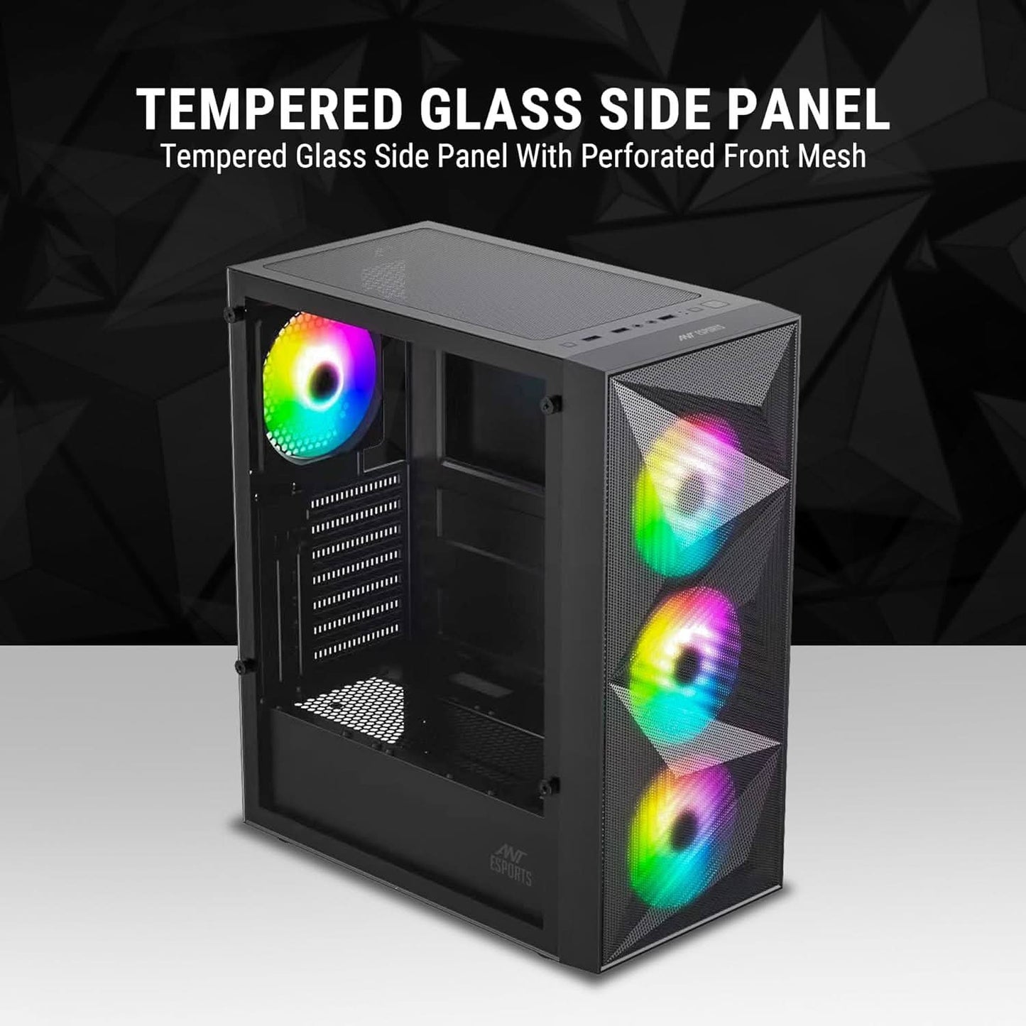 ANT ESPORTS ELITE 1200 ATX MID TOWER CASE BLACK