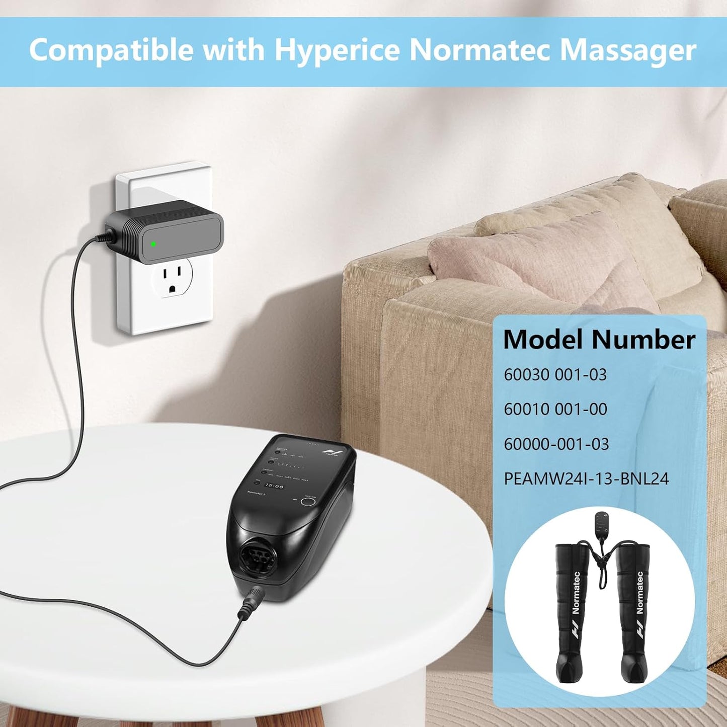 HYPERICE NORMATEC 15V CHARGER