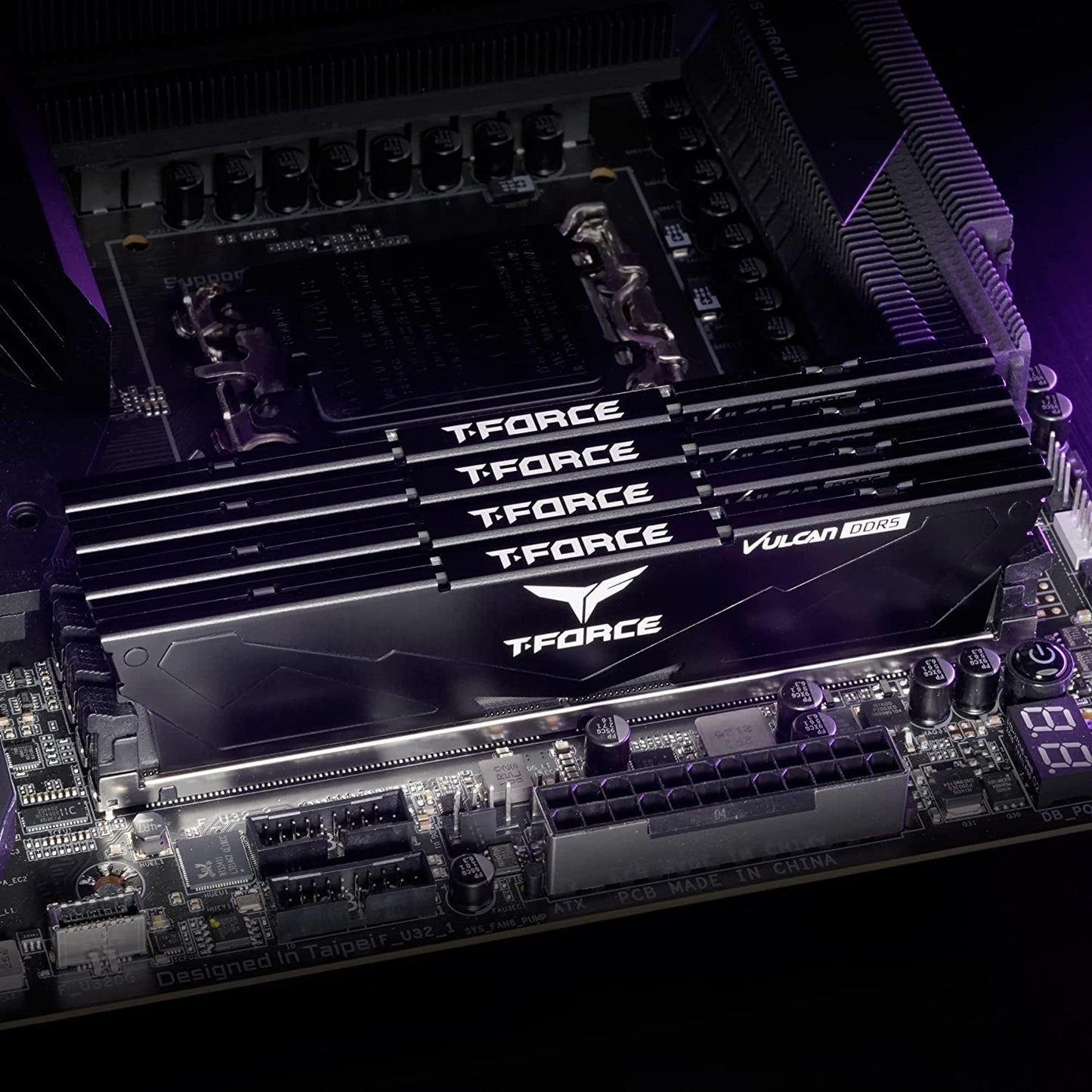 TEAMGROUP T-FORCE VULCAN 8GB (8GBX1) DDR5 5200MHZ DESKTOP RAM (BLACK)