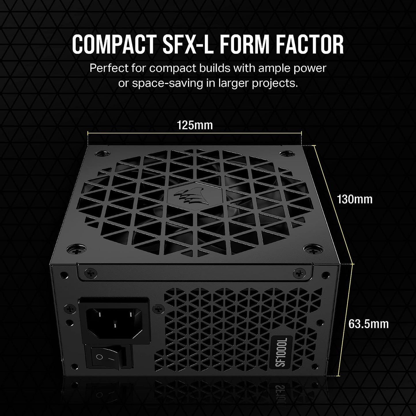 CORSAIR SF-L SERIES SF1000L FULLY MODULAR SFX POWER SUPPLIES WITH ATX 3.0 (CP-9020246-IN)