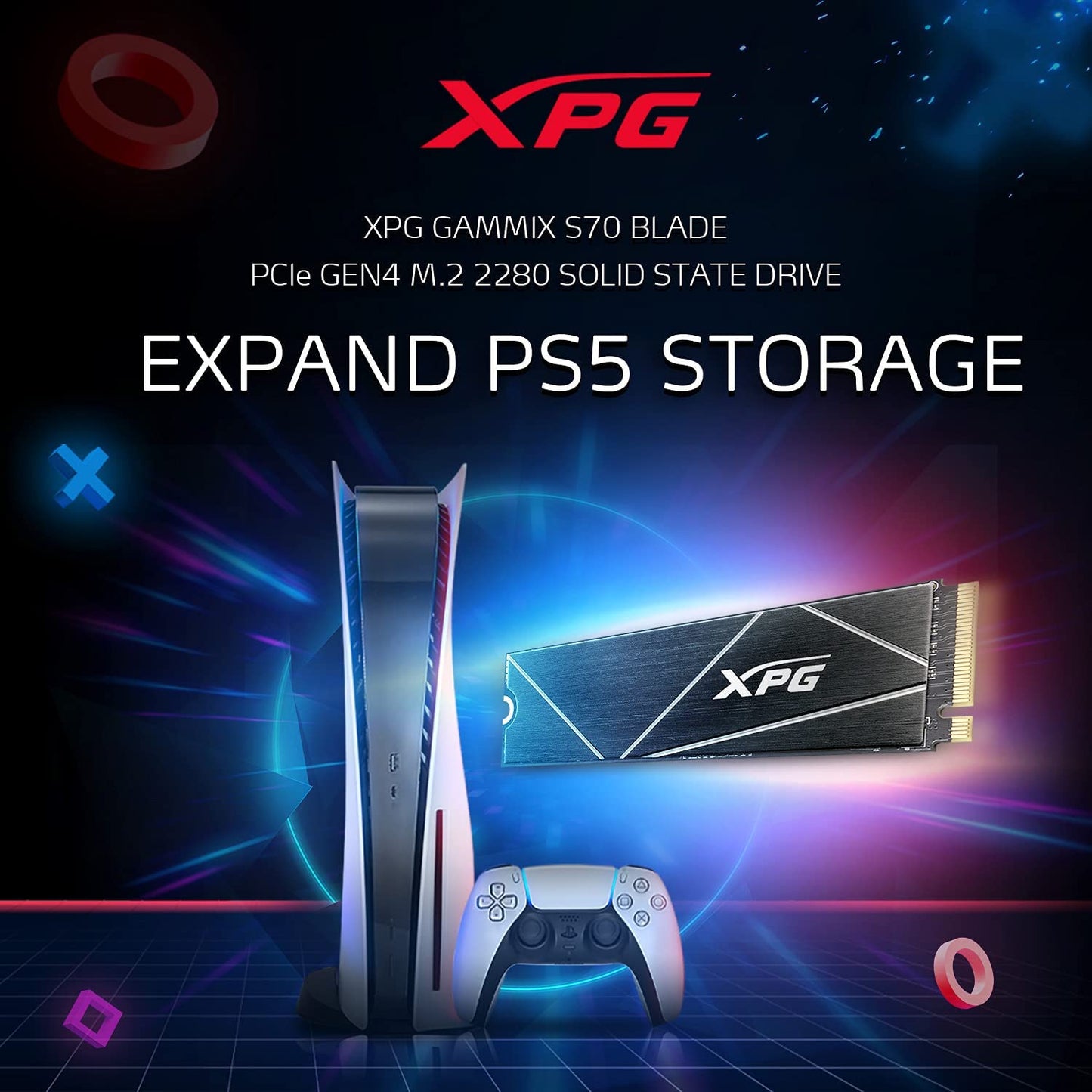 XPG GAMMIX S70B BLADE M.2 NVME 2TB PCIE GEN4 2280 SSD AGAMMIXS70B-2T-CS
