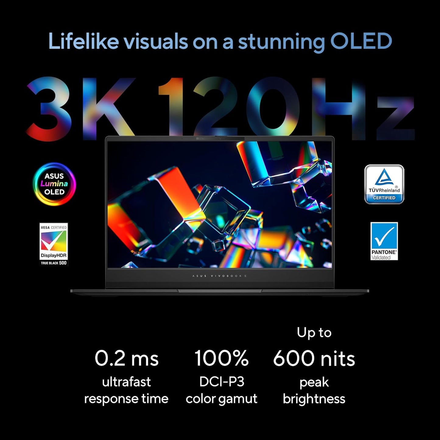ASUS VIVOBOOK S 16 OLED, AI POWERED LAPTOP, INTEL EVO CORE ULTRA 7 155H (16GB/1TB/INTEL ARC GRPH/40.64 CMS (16) 3.2K/WIN 11 HM) S5606MA-MX752WS