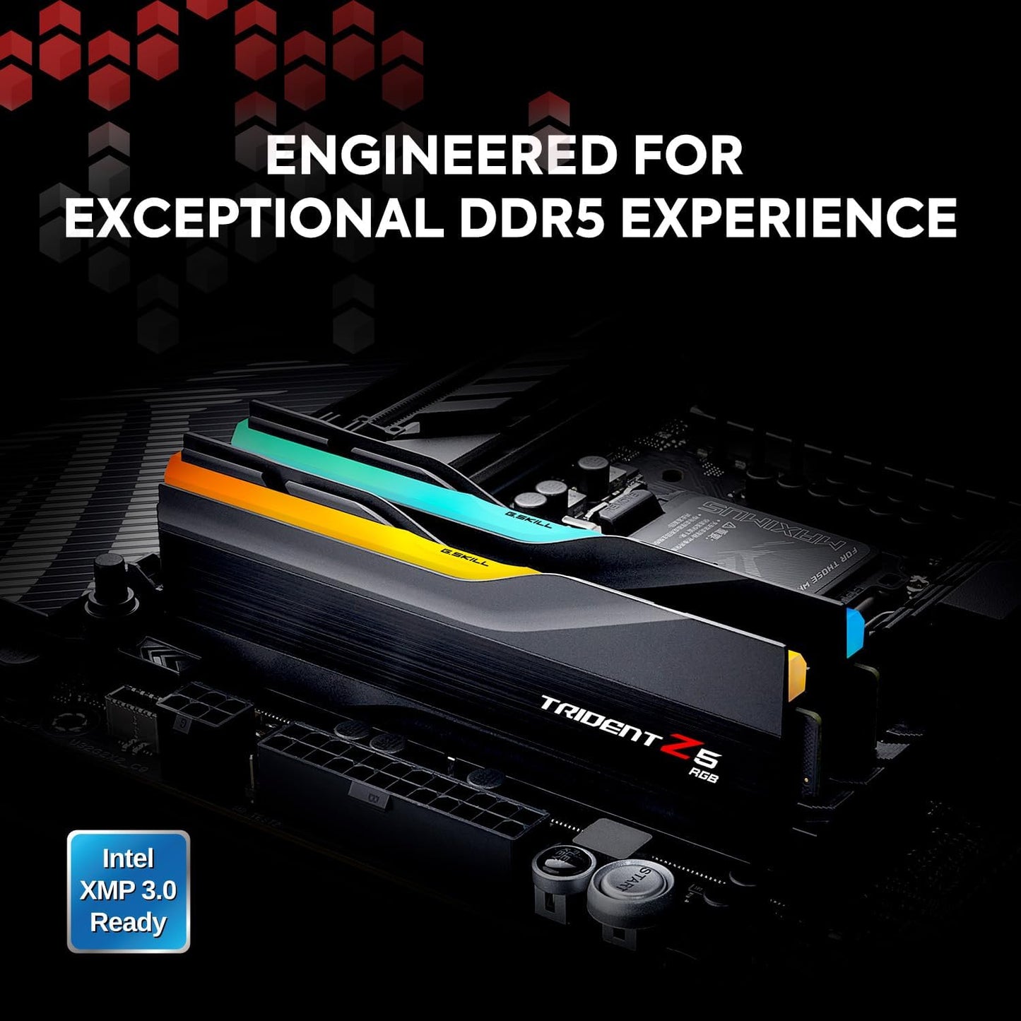 GSKILL TRIDENT Z5 RGB 32GB (2X16GB) DDR5-6000 CL30RAM F5-6000J3040F16GX2-TZ5RK (BLACK)