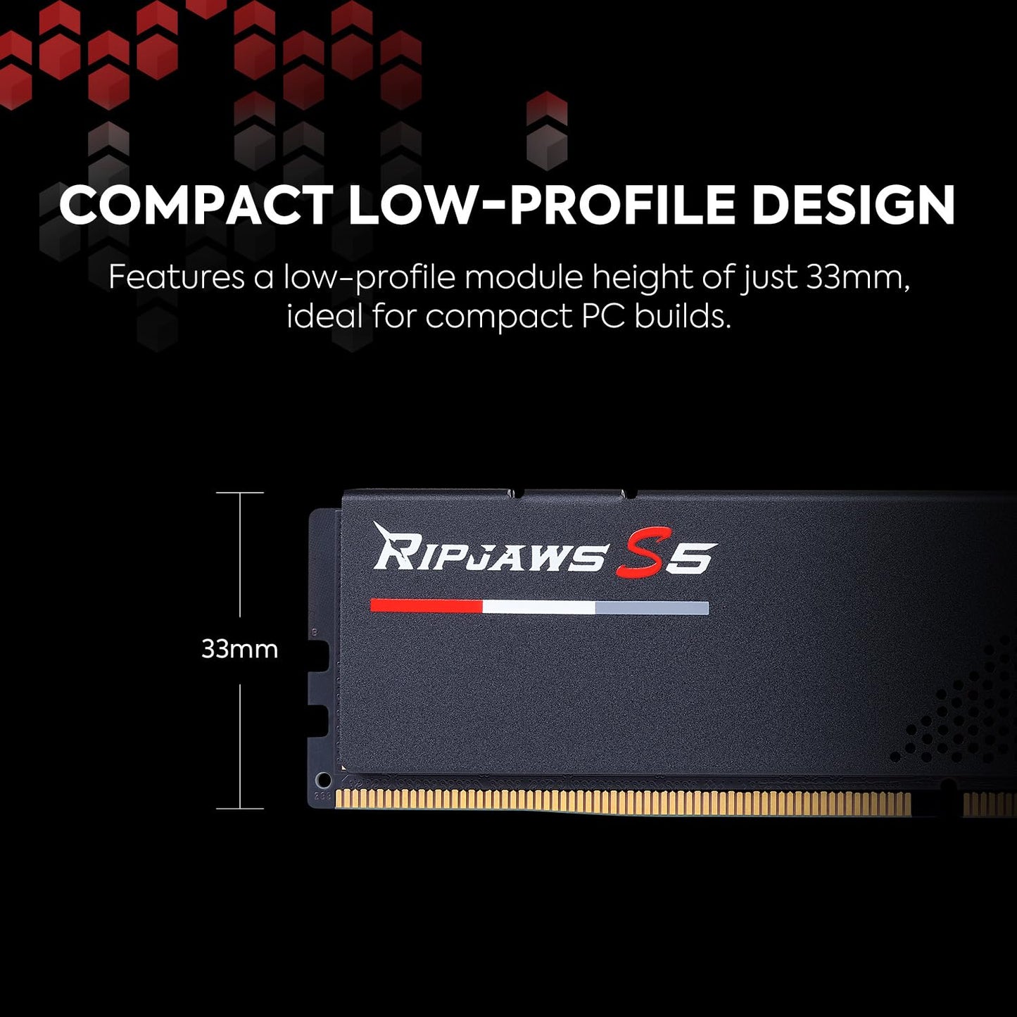 GSKILL RIPJAWS S5 SERIES DDR5 RAM 96GB (2X48GB) 6400MT/S CL32-39-39-102 (F5-6400J3239F48GX2-RS5K)