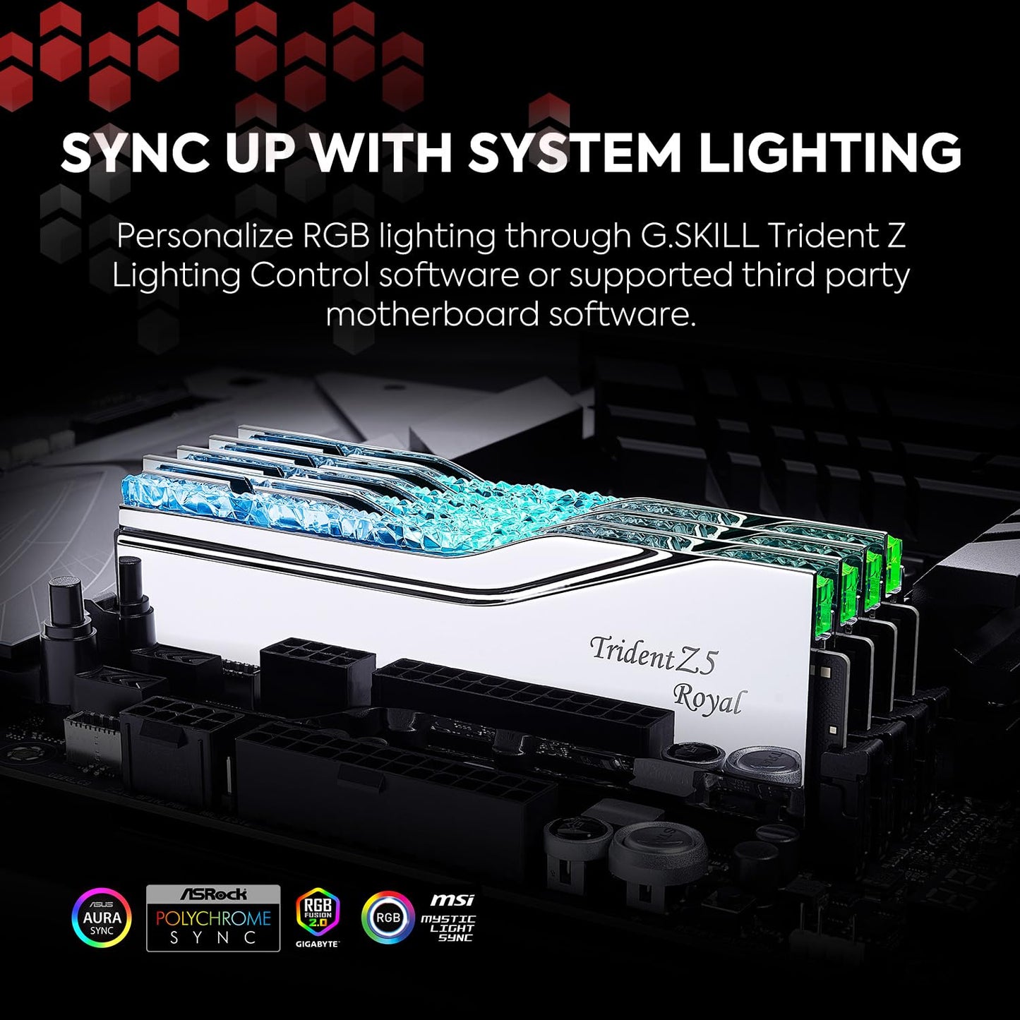 G.SKILL TRIDENT Z5 ROYAL INTEL XMP 32GB (2X16GB) DDR5 7200 MHZ F5-7200J3445G16GX2-TR5S RAM