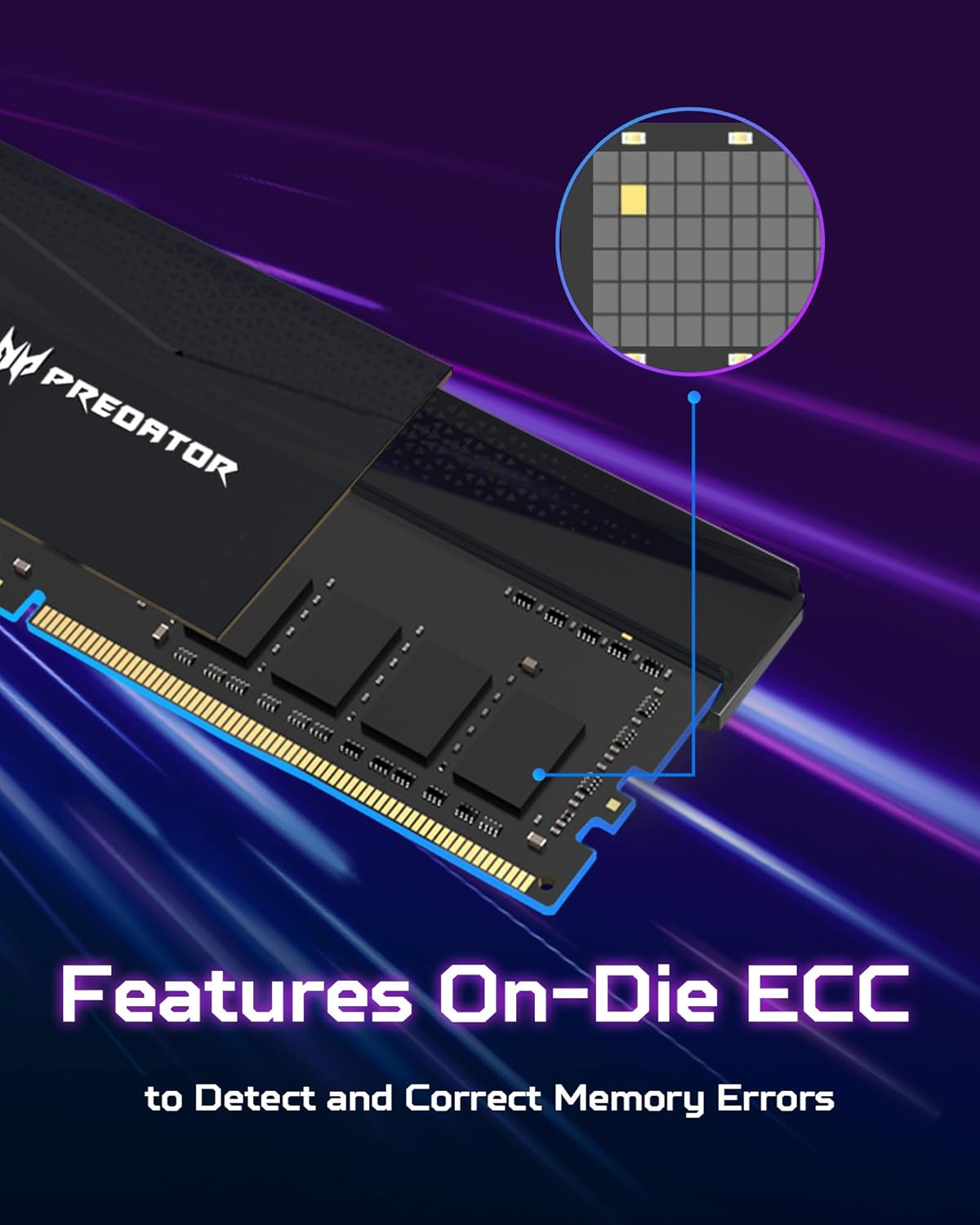 PREDATOR PALLASII DDR5 HEATSINK U-DIMM 6000MHZ 64GB (32GB*2) BLACK BL.9BWWR.437