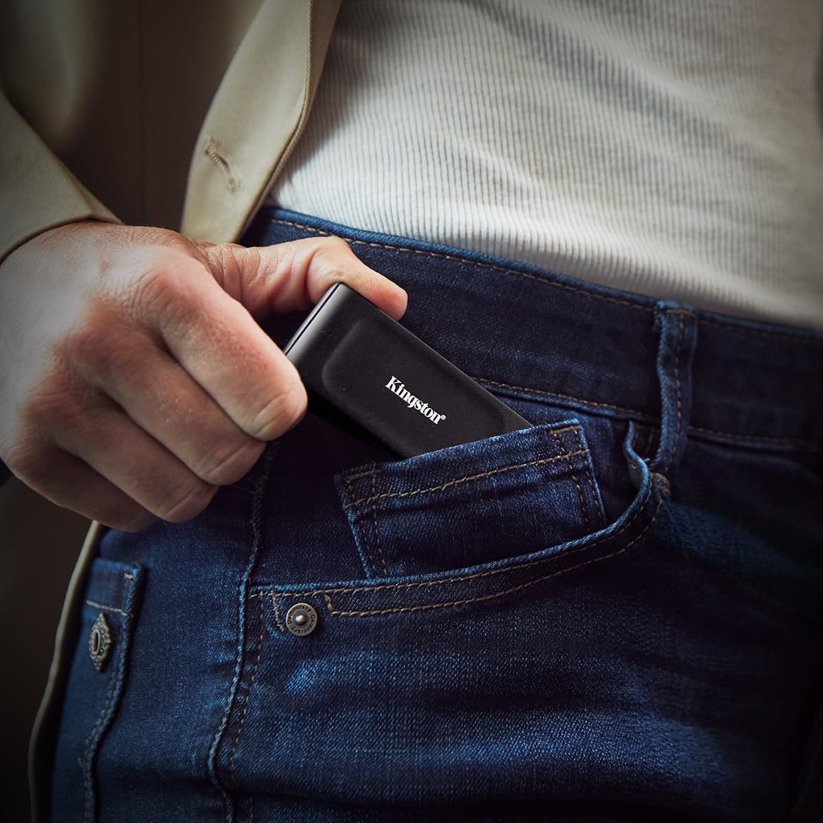 KINGSTON XS1000 1TB SSD | POCKET-SIZED | USB 3.2 GEN 2 | EXTERNAL SOLID STATE DRIVE | UP TO 1050MB/S SXS1000/1000G