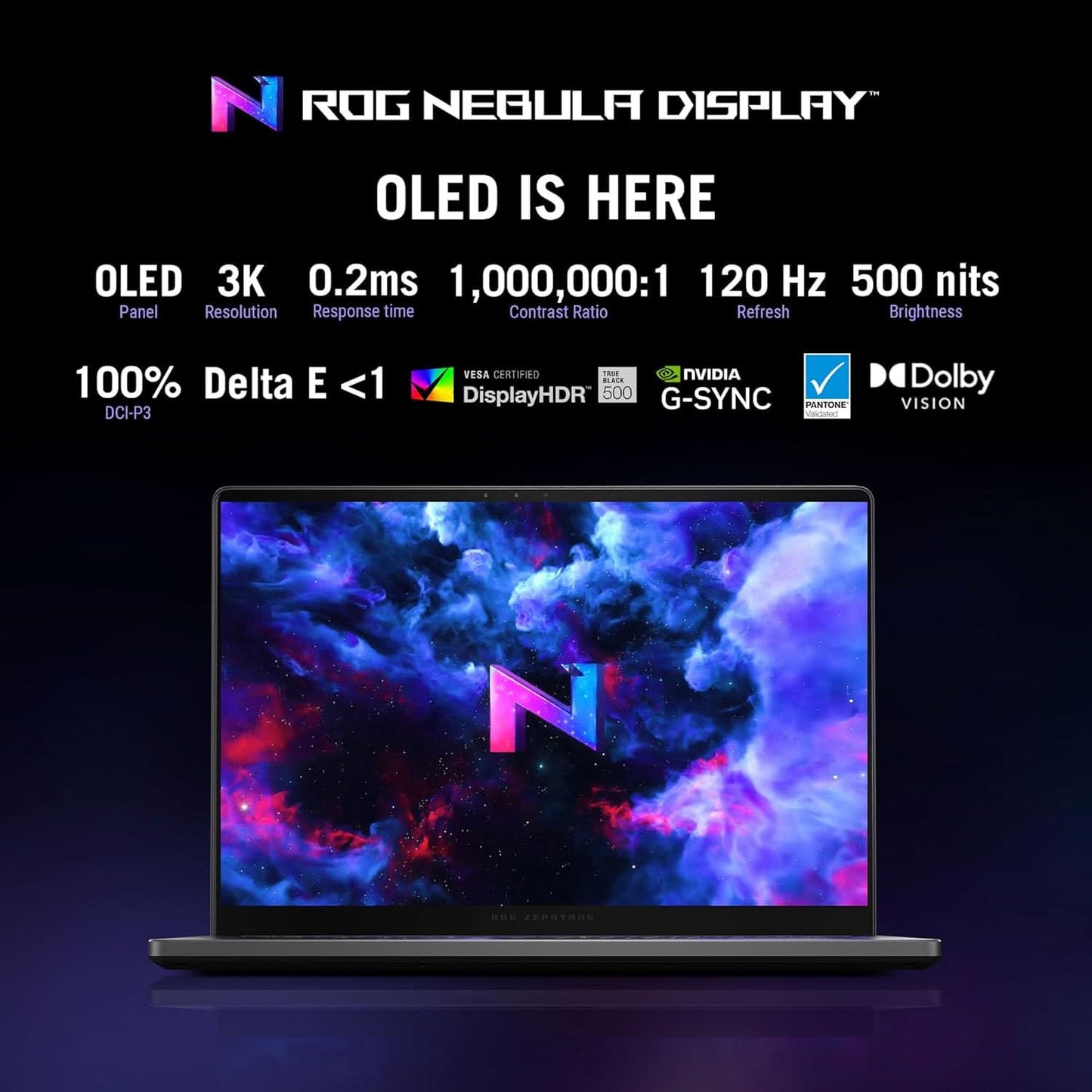 ASUS ROG ZEPHYRUS G14, GAMING LAPTOP, 14 INCH 3K OLED 120HZ 500NITS, AMD RYZEN 9 8945HS PROCESSOR, (16GB RAM/1TB SSD/NVIDIA GEFORCE RTX 4060/WINDOWS 11/OFFICE HOME/ECLIPSE GREY/1.5 KG), GA403UV-QS086WS