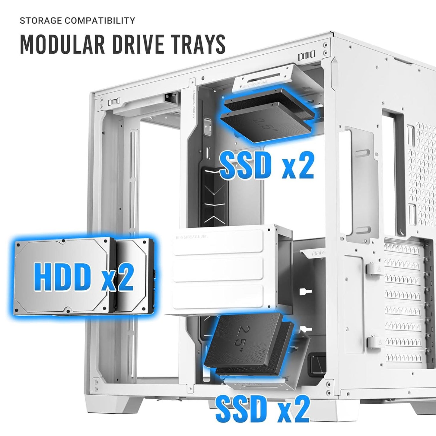 ANTEC C8 ALUMINUM WHITE E-ATX FULL TOWER CASE