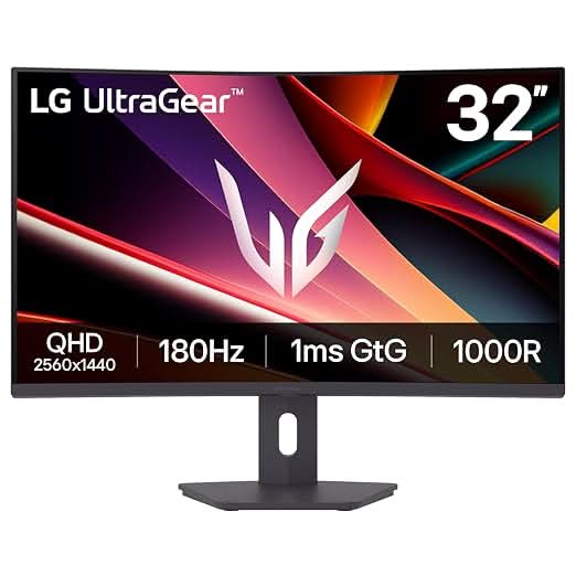 LG 32G600A-B 32 Inch Ultragear VA Panel QHD Curved Gaming Monitor