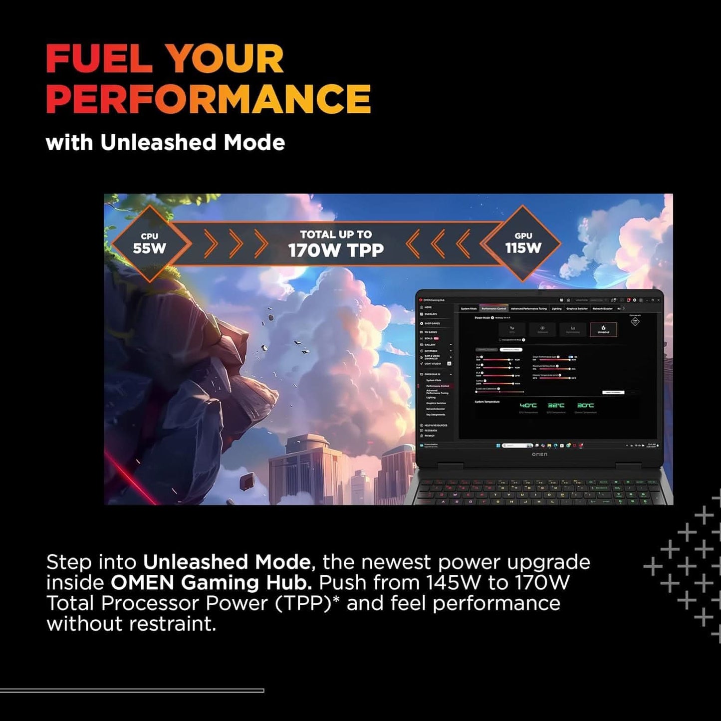 HP Omen, Intel Core Ultra 9 285H, 8GB RTX 5070, 32GB DDR5, 1TB SSD, 165Hz, 2k WUXGA, 3ms, 16 Inch 40.6cm, Win11, M365 Office24, Black, an0012TX, Unleashed Mode, RGB, AI Gaming Laptop