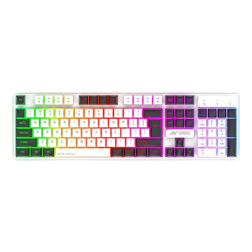 ANT ESPORTS MK1700 PRO BACKLIT GAMING KEYBOARD - WHITE / BLACK (R-41183733)