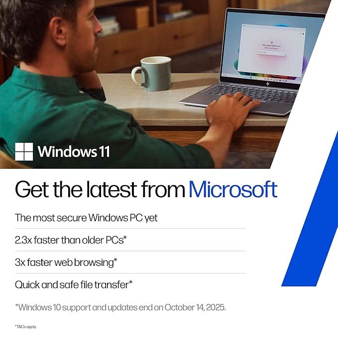 HP 14, Intel Core Ultra 7 155H (16GB DDR5, 512GB SSD), Micro-Edge, Anti-Glare, FHD, 14''/35.6cm, Win11, M365 Office24, Silver, 1.4kg, ep1151TU, FHD Camera, Backlit Laptop