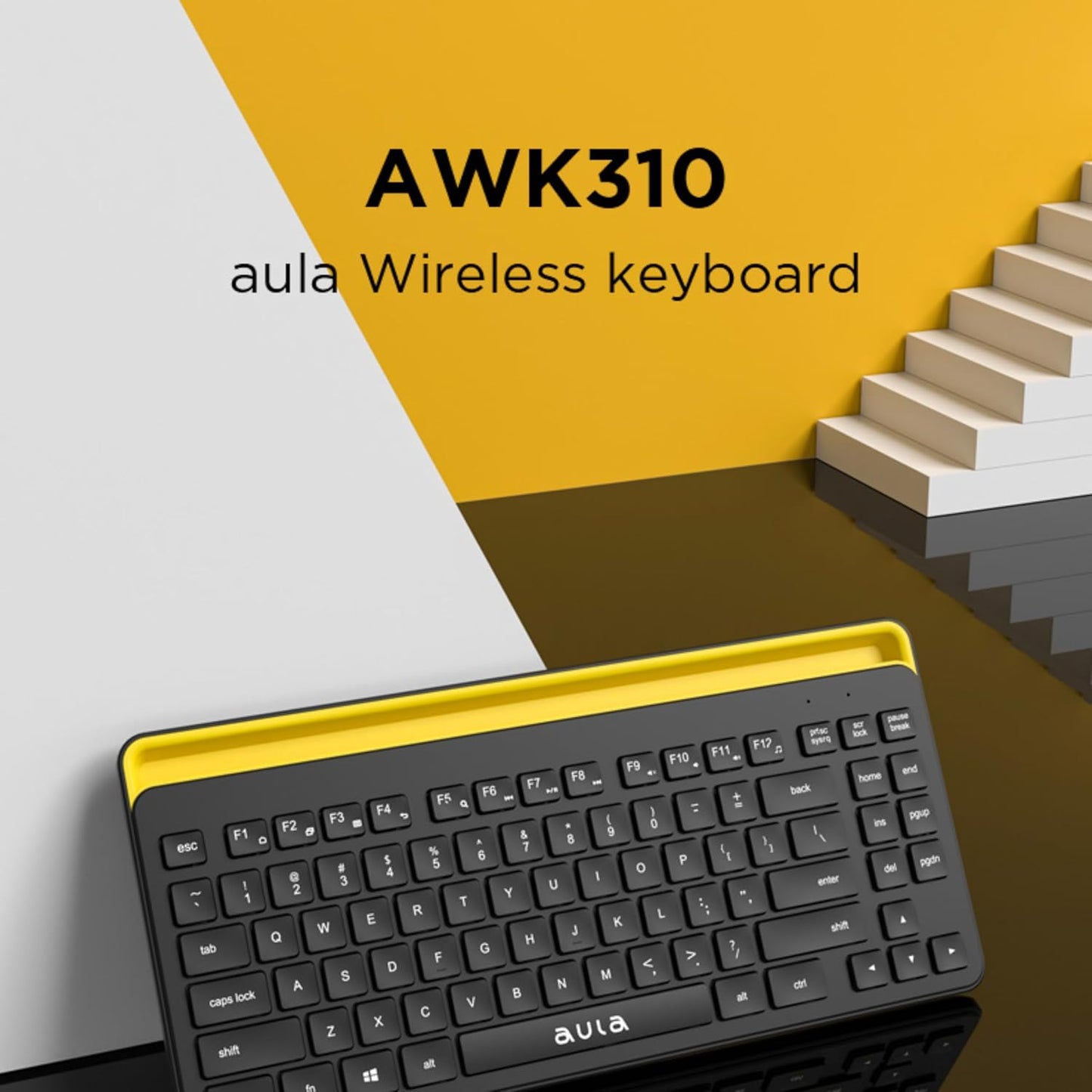 AULA AWK310 WIRELESS BLUETOOTH MULTI DEVICE KEYBOARD BLACK