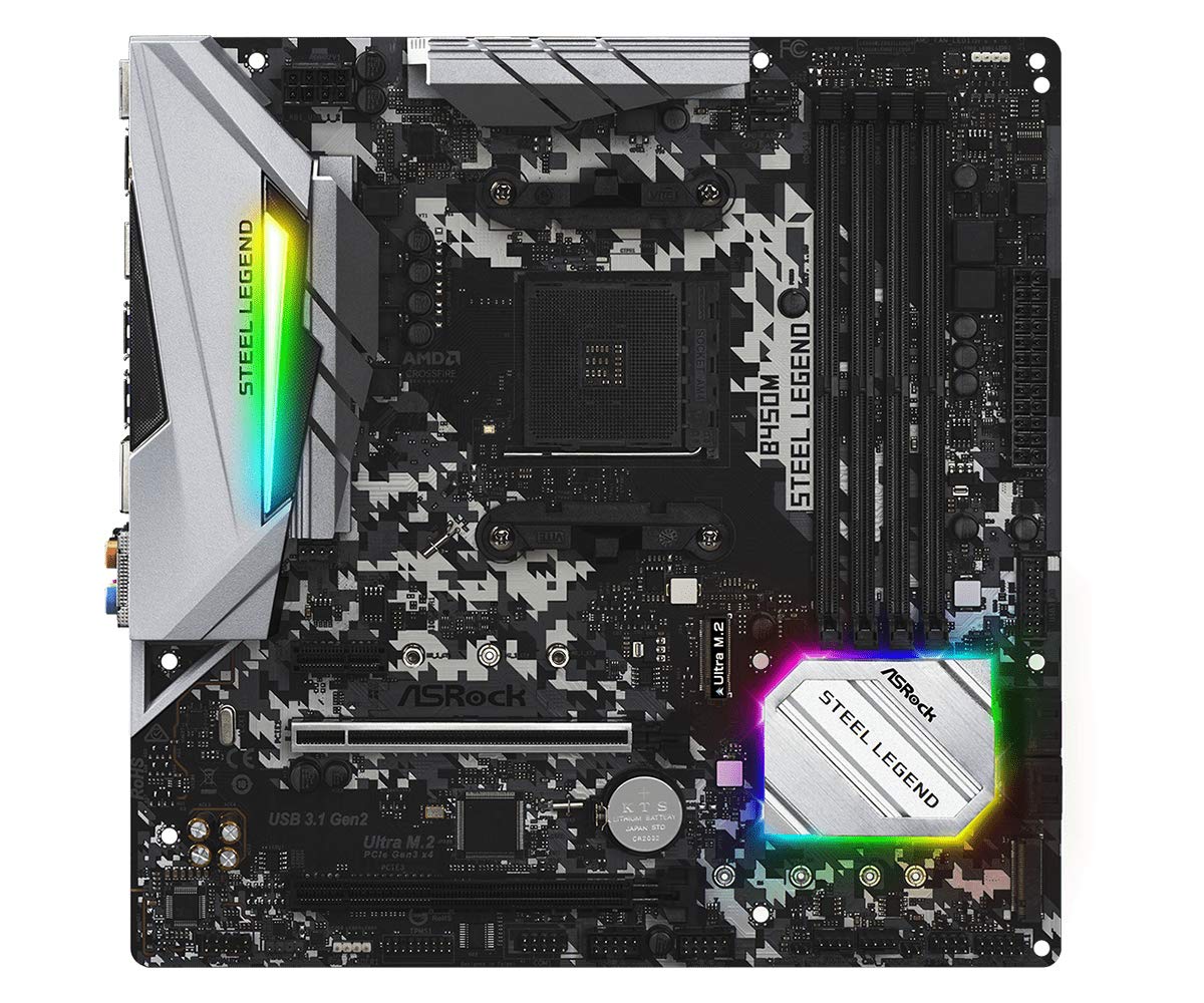 ASROCK B450M STEEL LEGEND AMD AM4 MOTHERBOARD