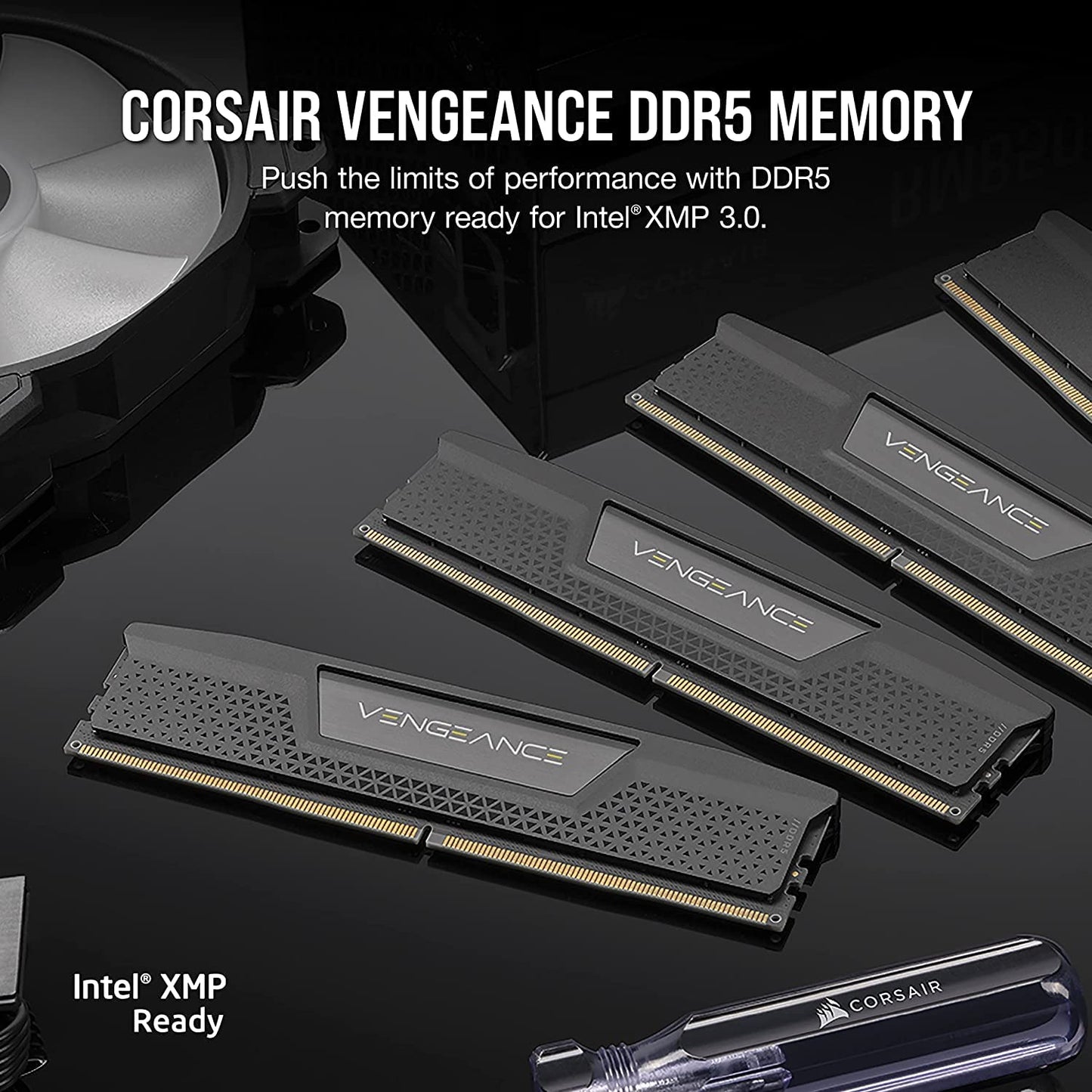CORSAIR VENGEANCE 64GB (2X32GB) DDR5 DRAM 6000MT/S CL40 MEMORY KIT BLACK